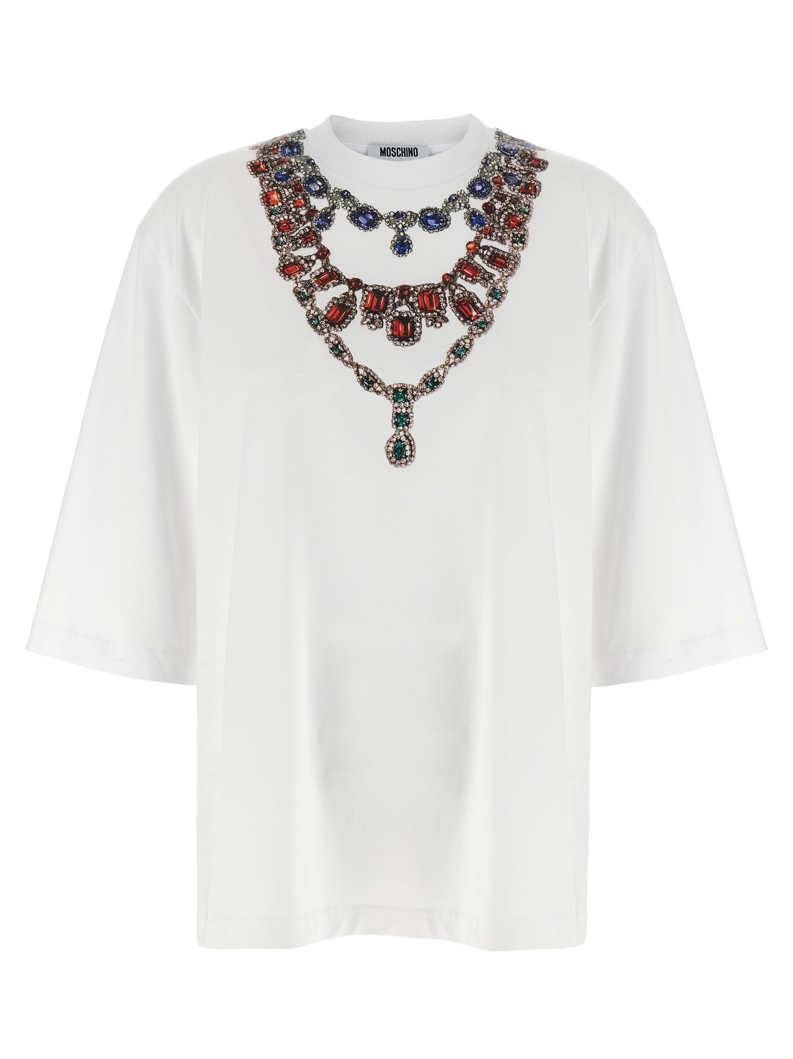 moschino jewel print t-shirt