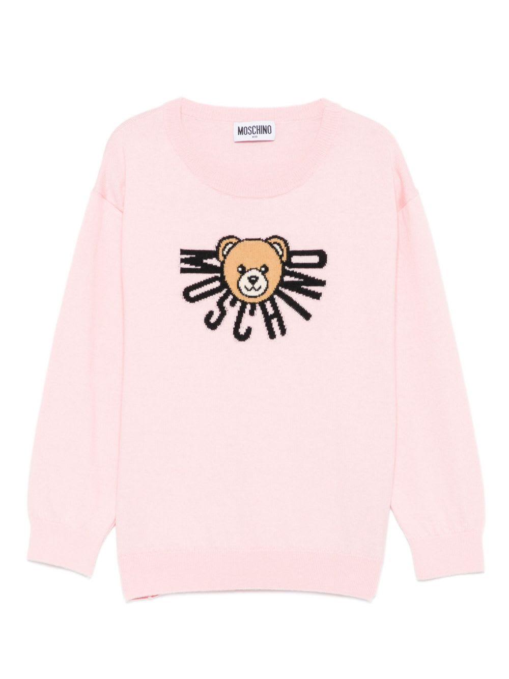 moschino kids logo sweater