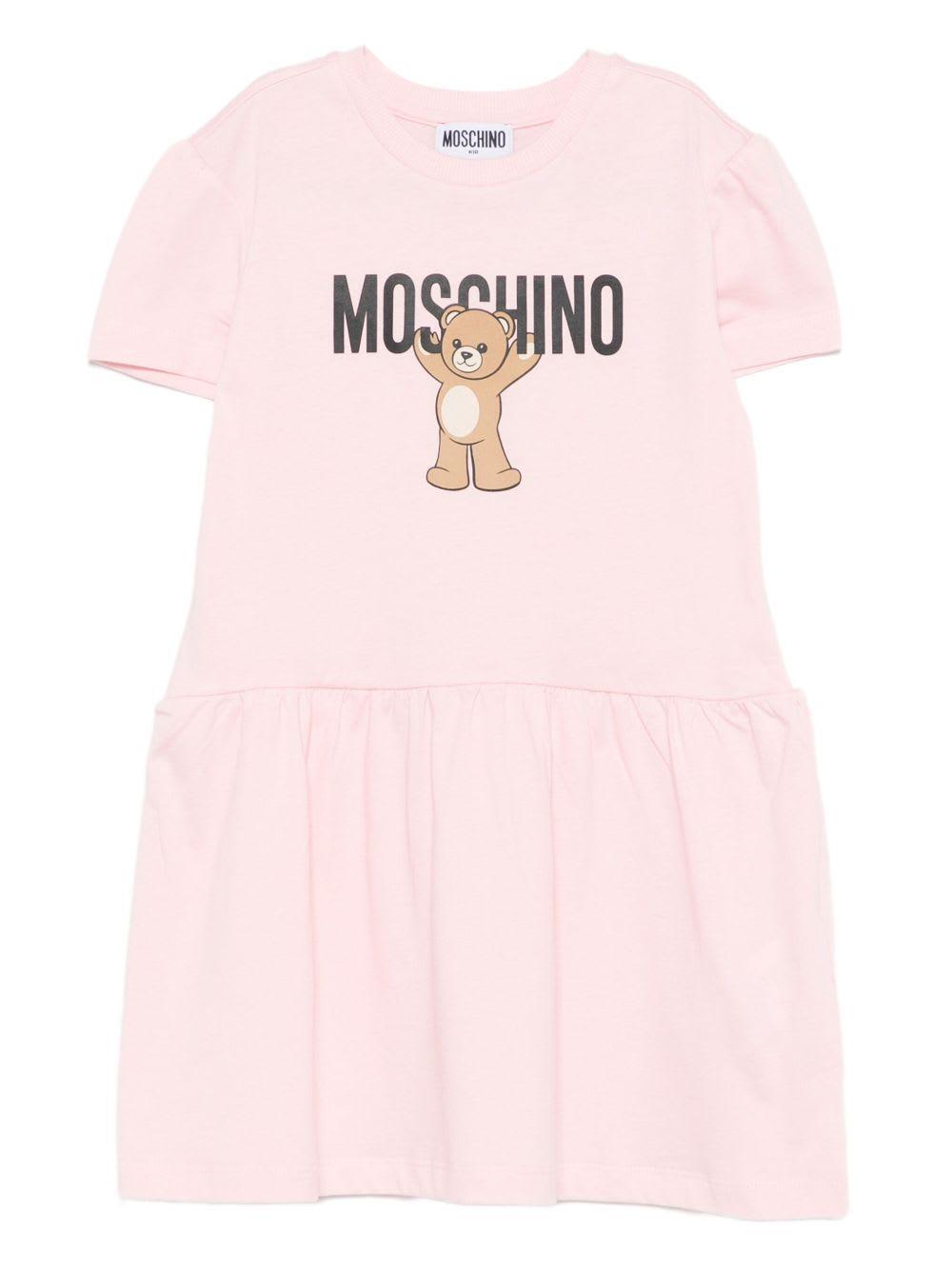 moschino kids printed dress