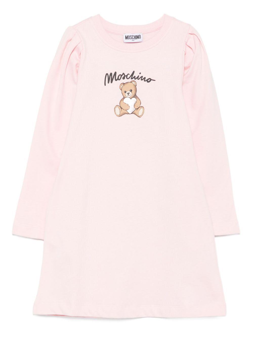 moschino kids printed dress