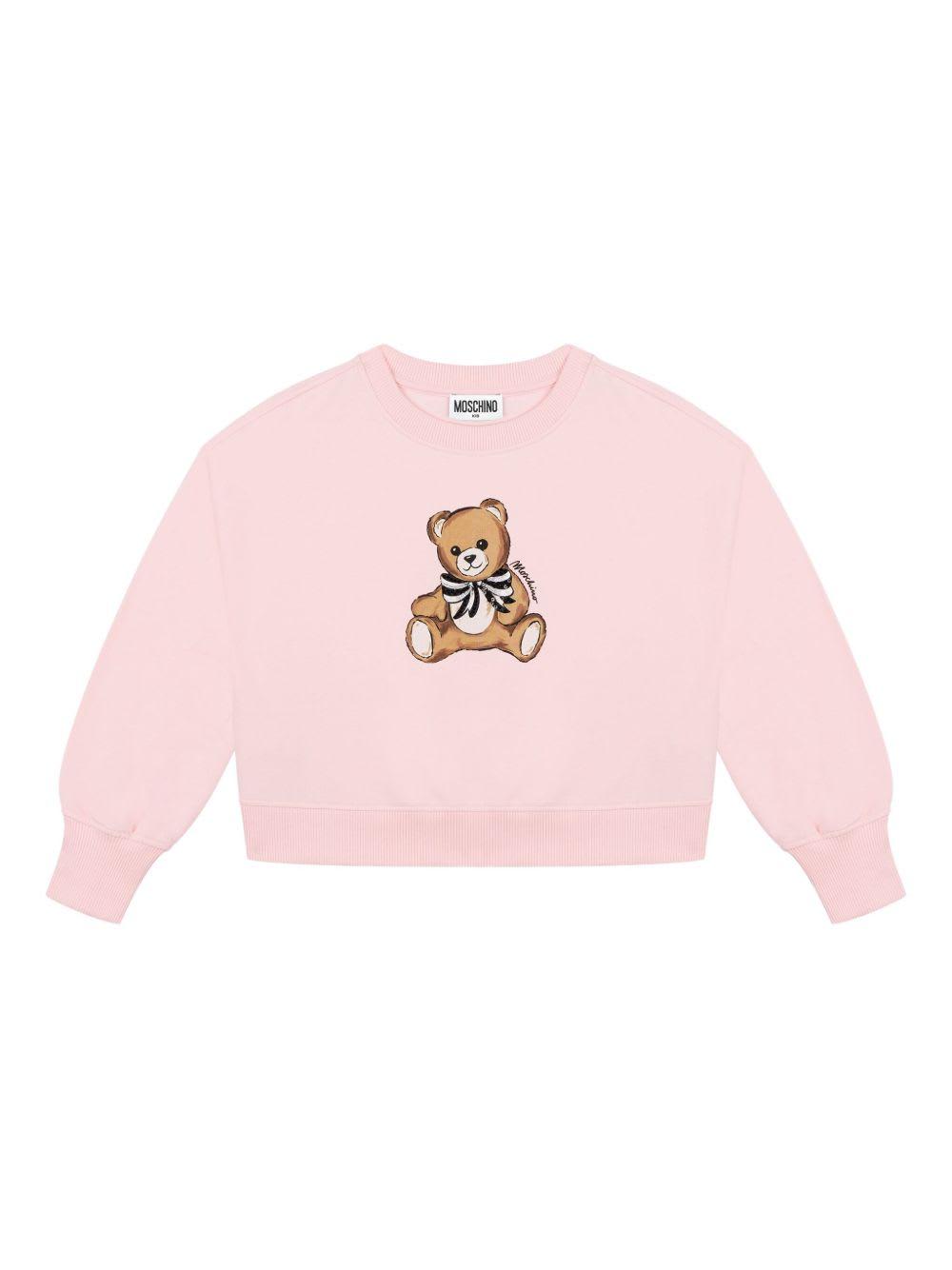 moschino kids teddy bear print sweatshirt
