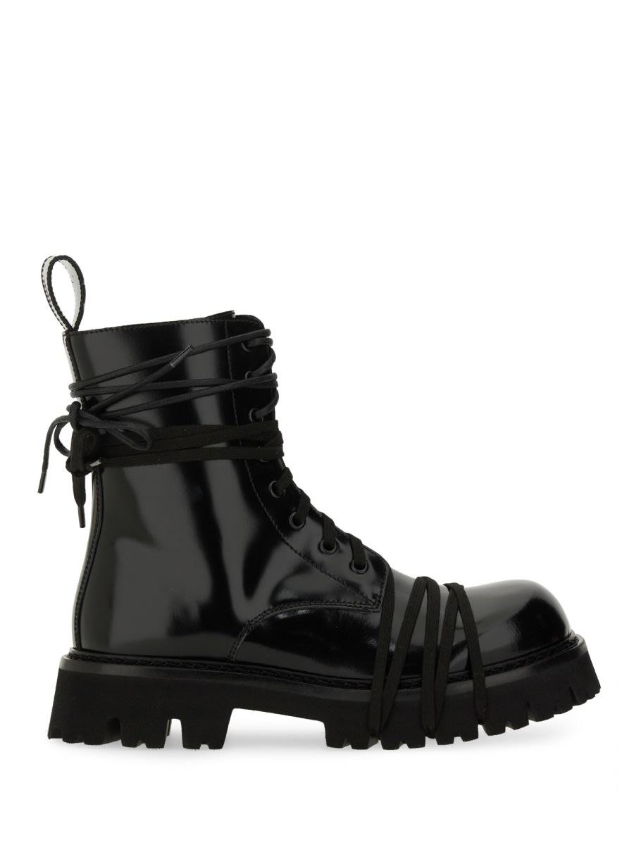 moschino lace-up boot