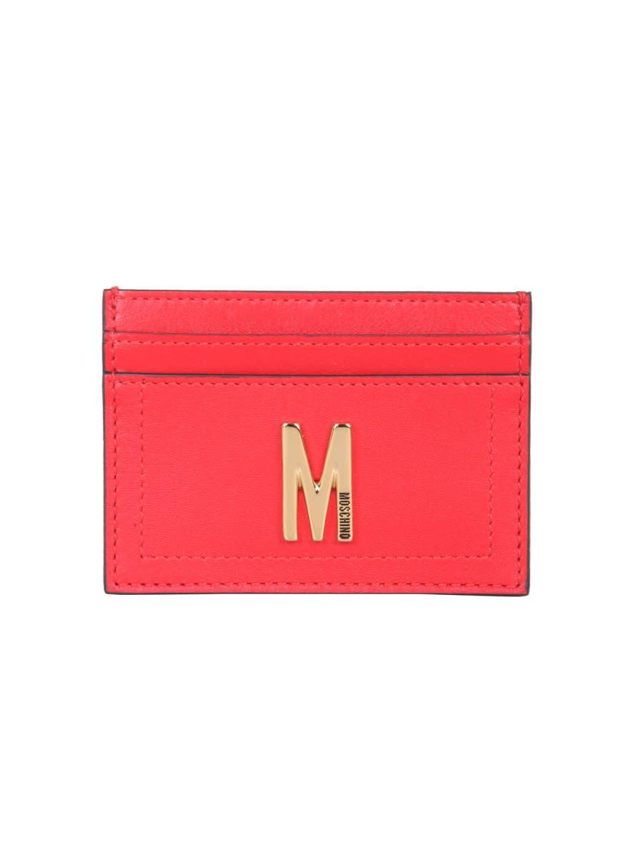 moschino leather card holder