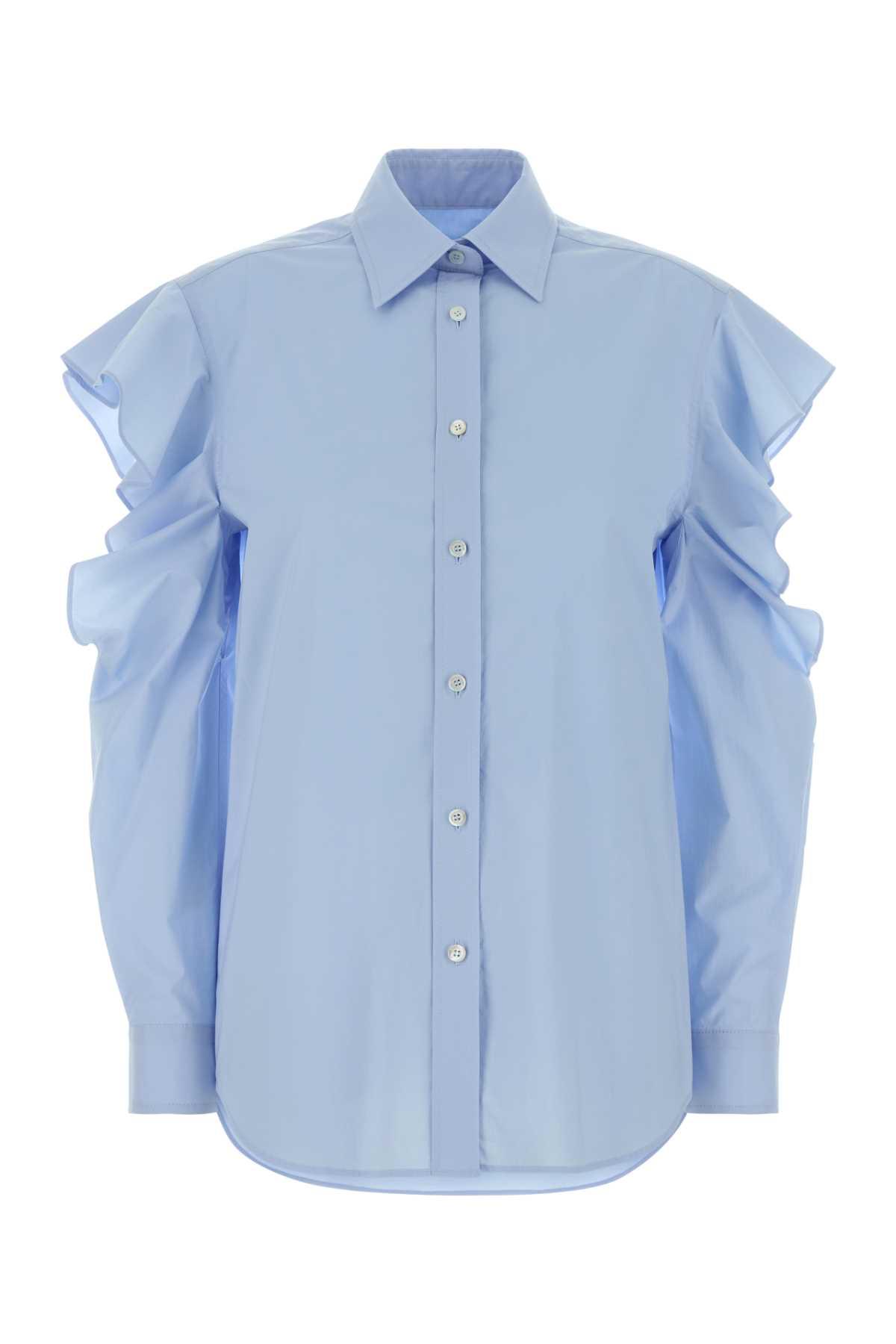 moschino light-blue poplin shirt