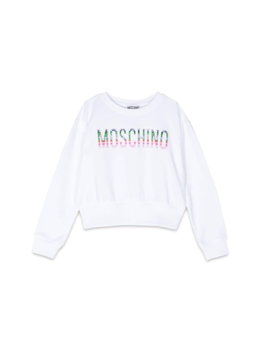 moschino logo crewneck sweatshirt