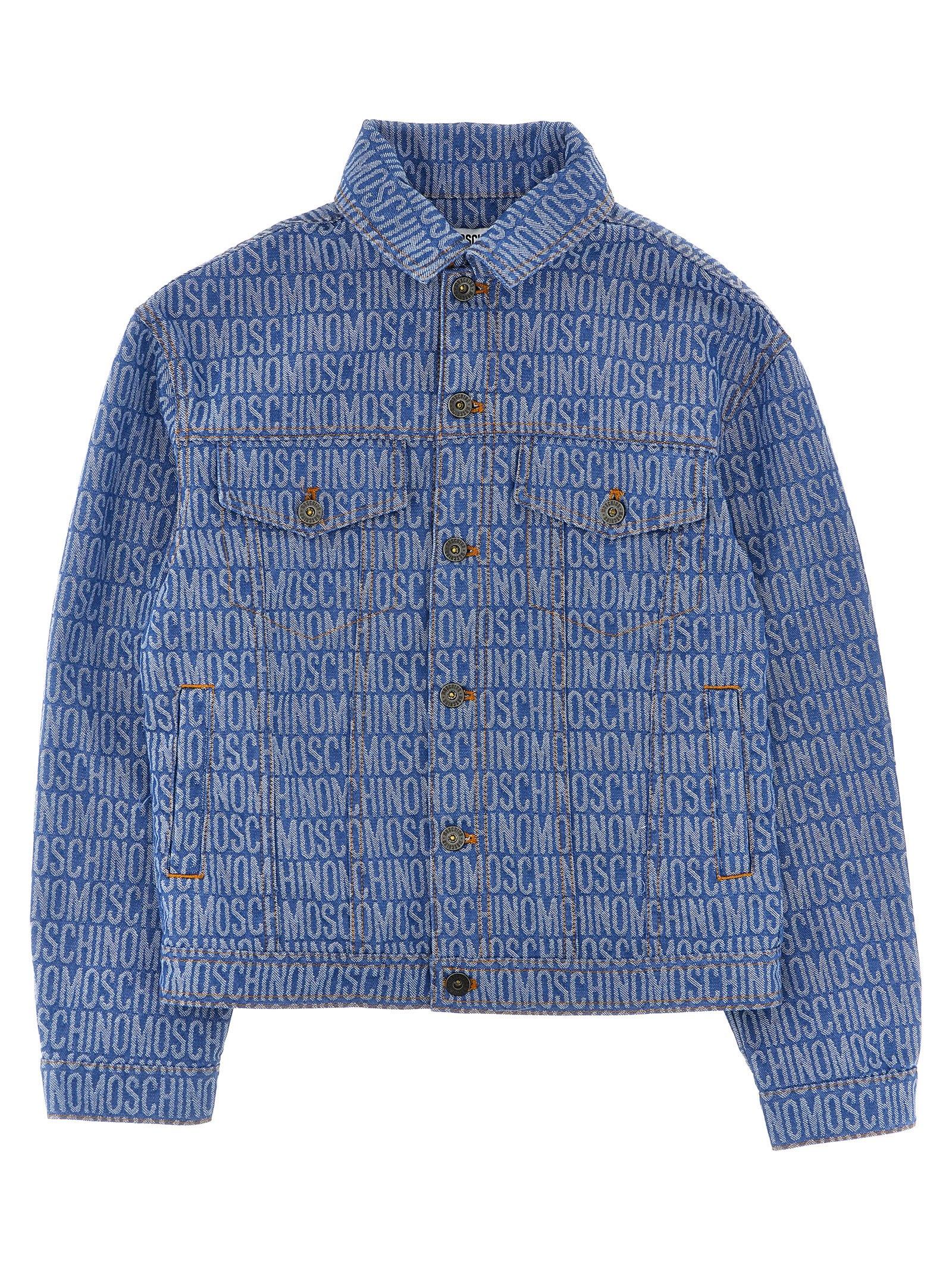 moschino logo denim jacket