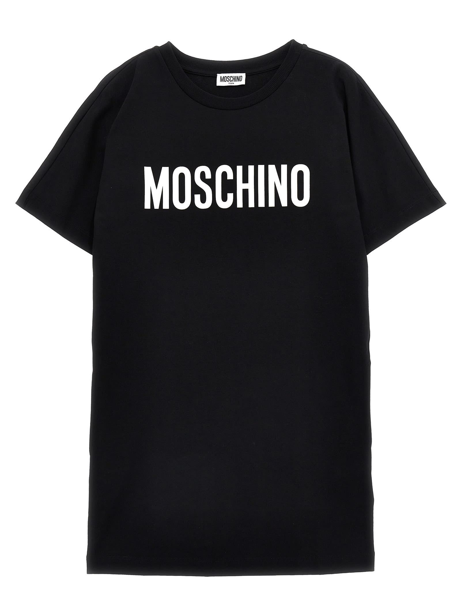 moschino logo print dress