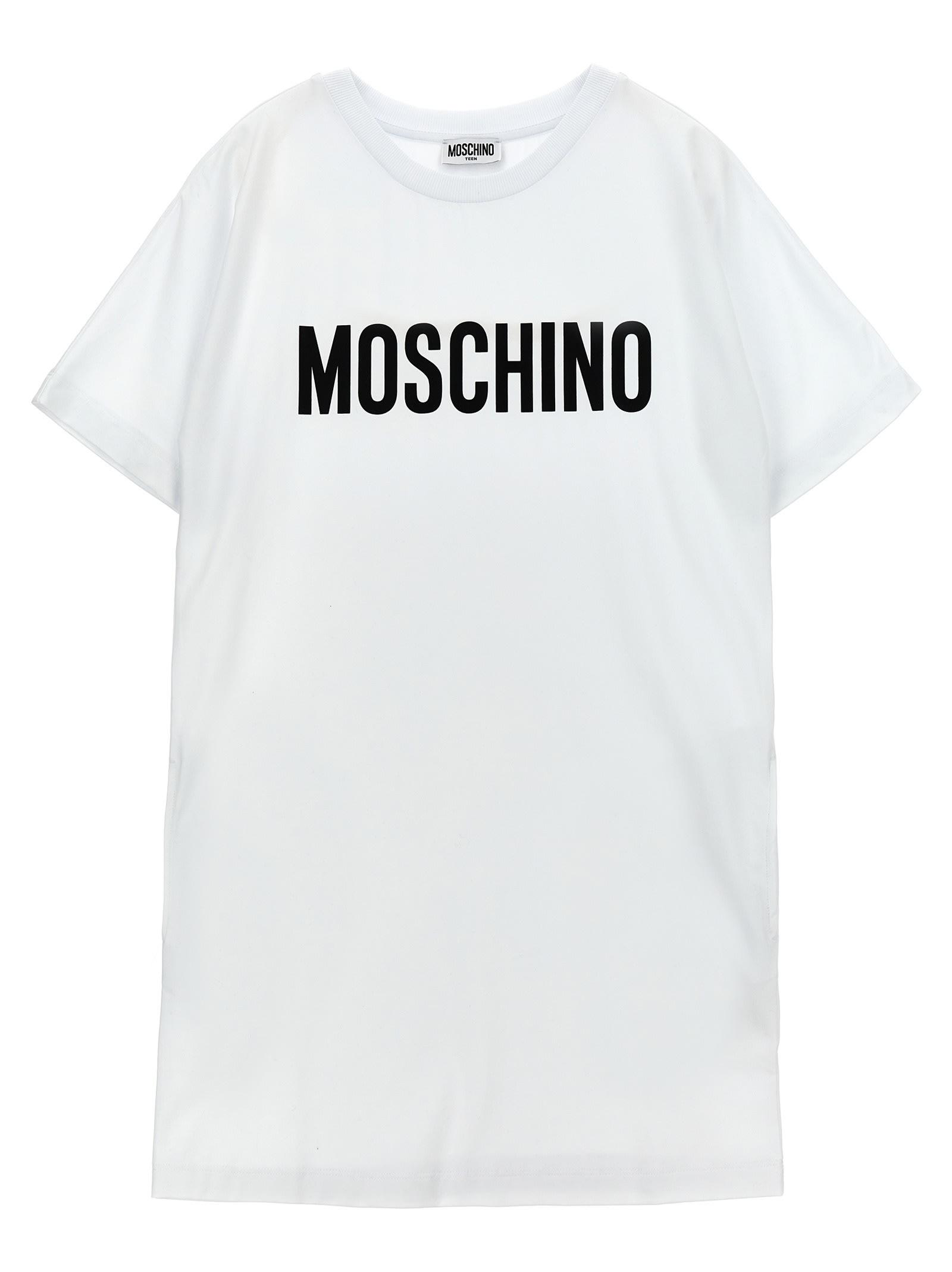 moschino logo print dress