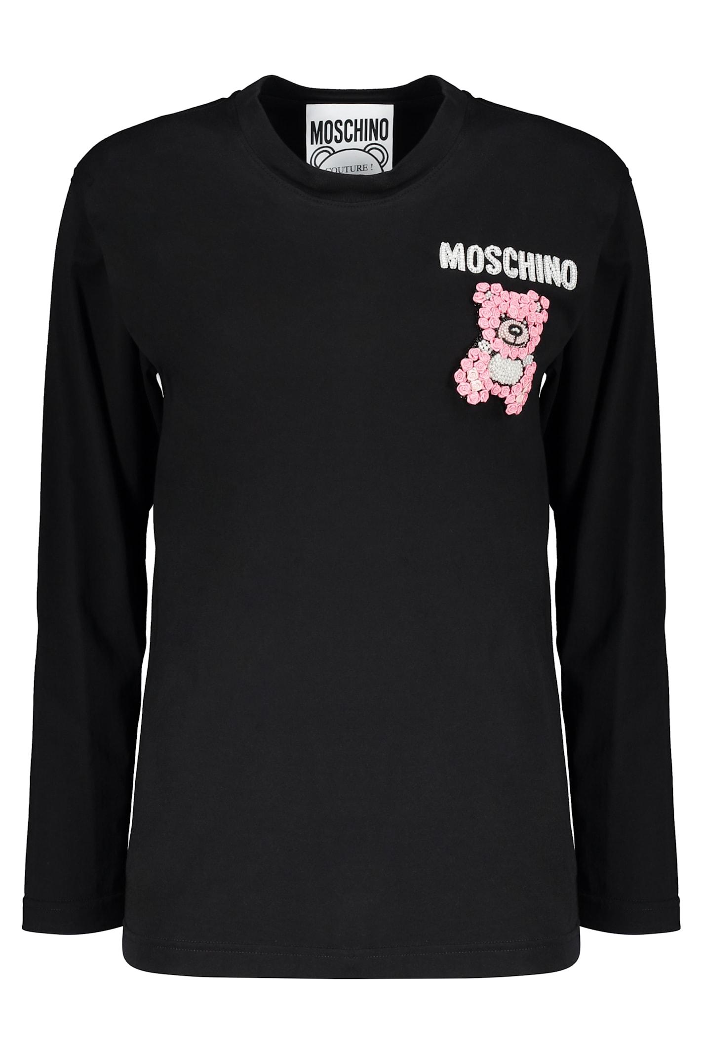 moschino long sleeve cotton t-shirt