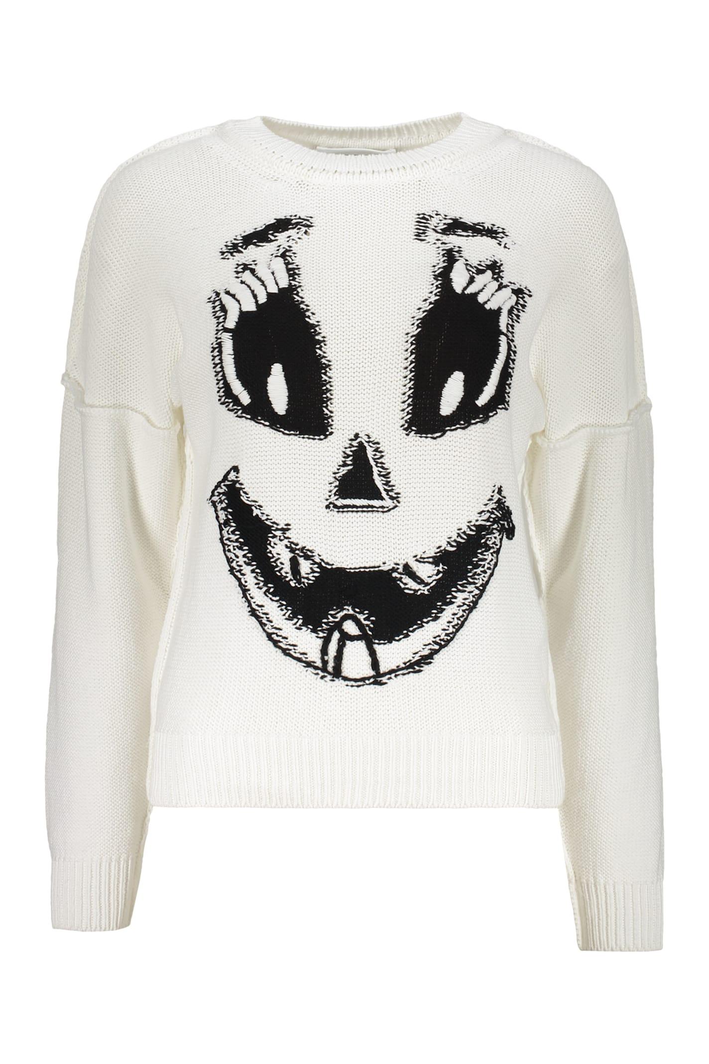 moschino long sleeve crew-neck sweater