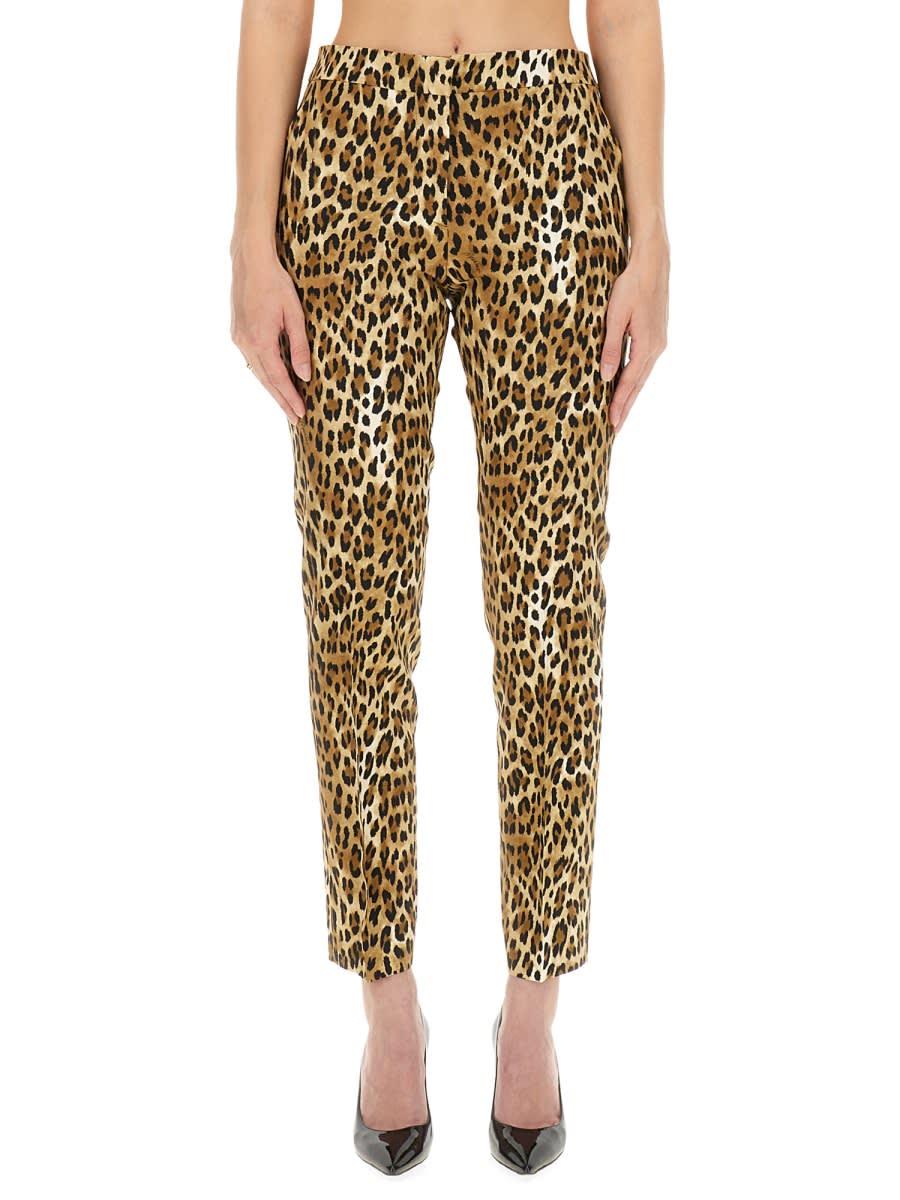 moschino pants with animal pattern