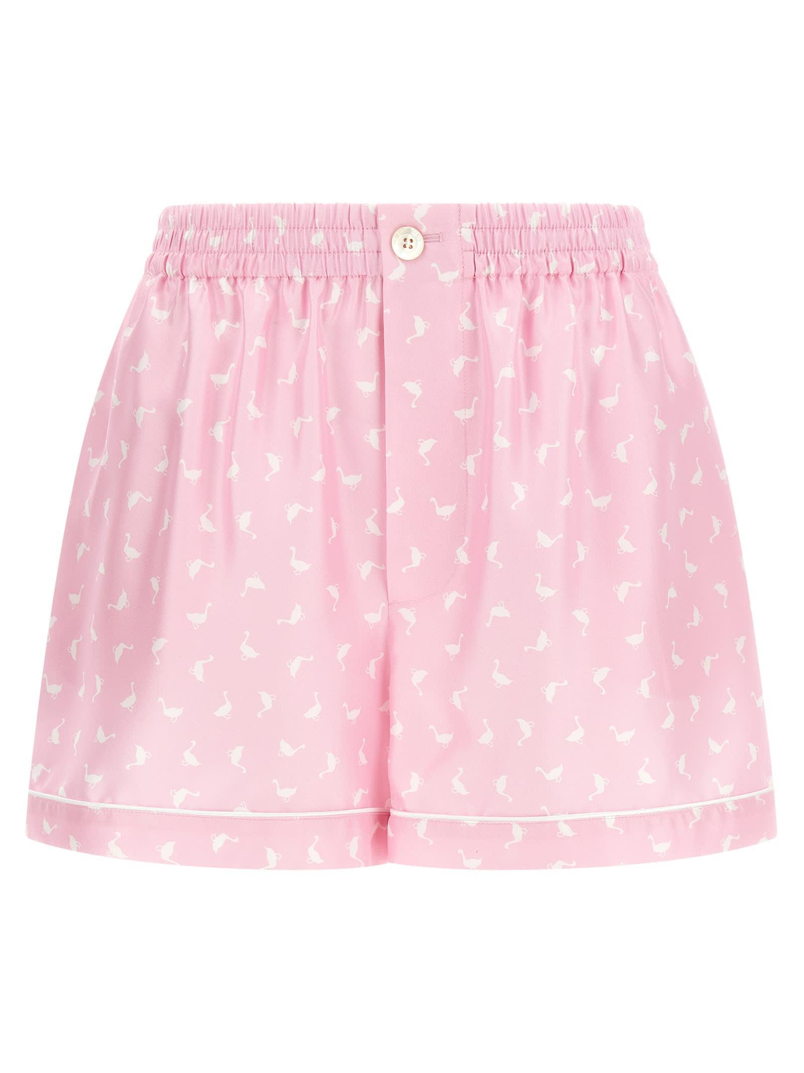 moschino pleated shorts