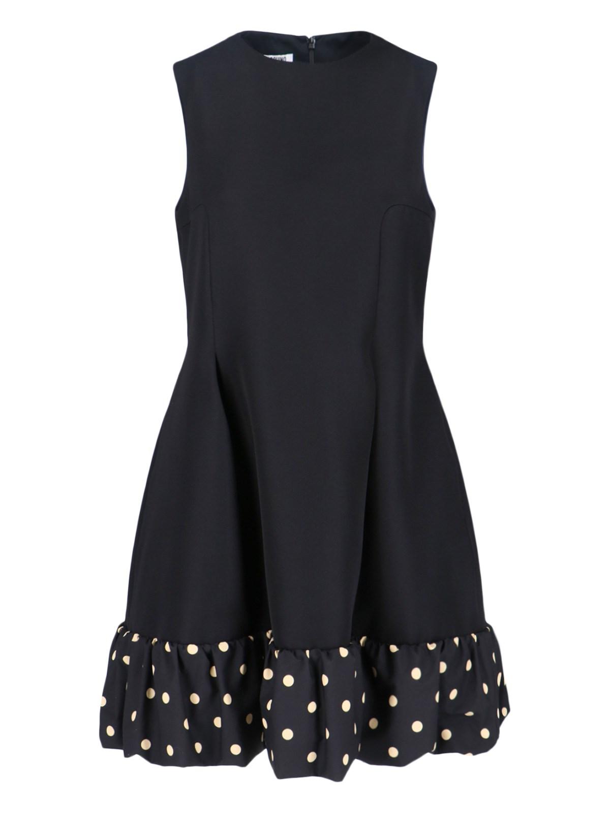 moschino polka dot midi dress