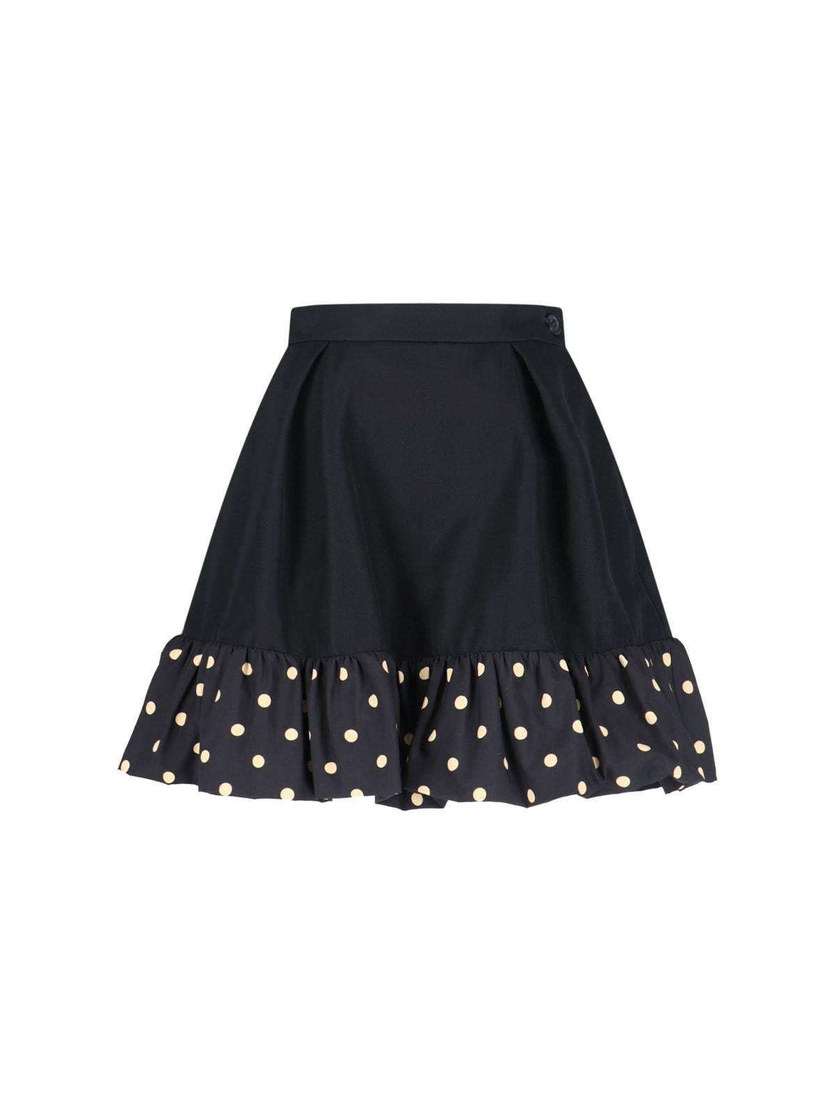 moschino polka dot mini skirt