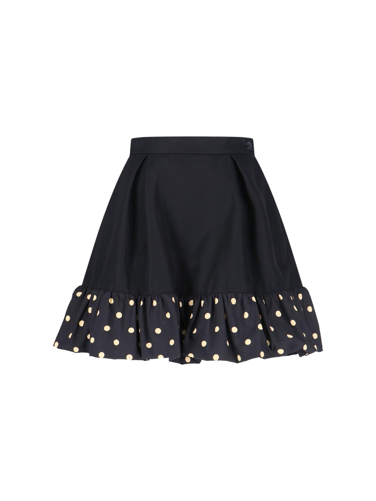 moschino polka dot mini skirt