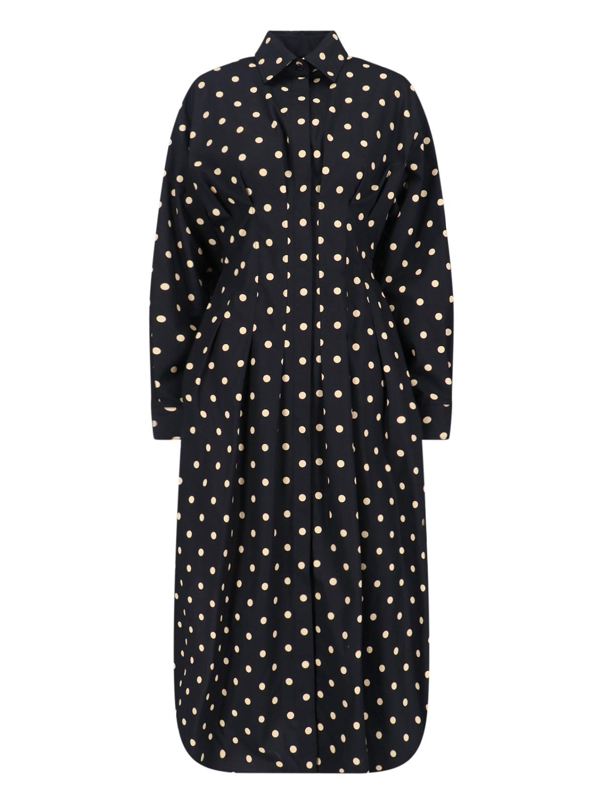 moschino polka dot shirt dress