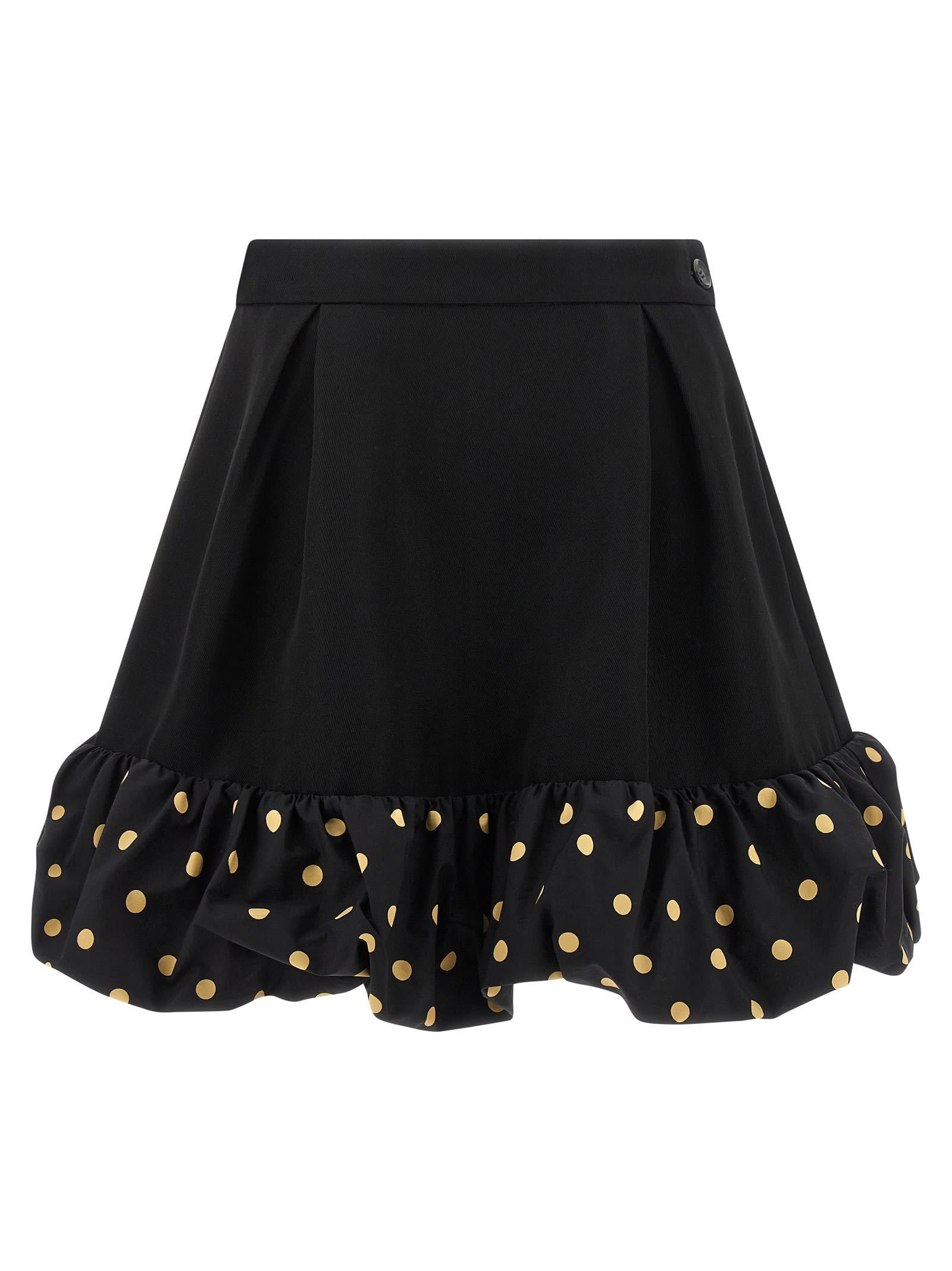 moschino polka dots insert skirt