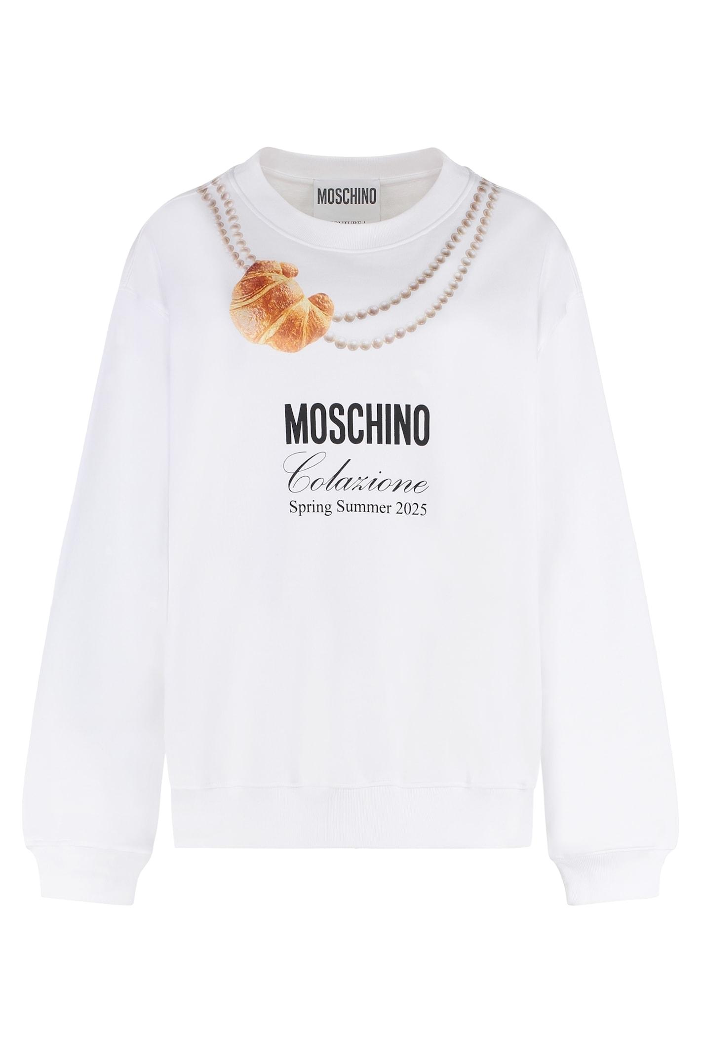 moschino printed cotton sweatshirt