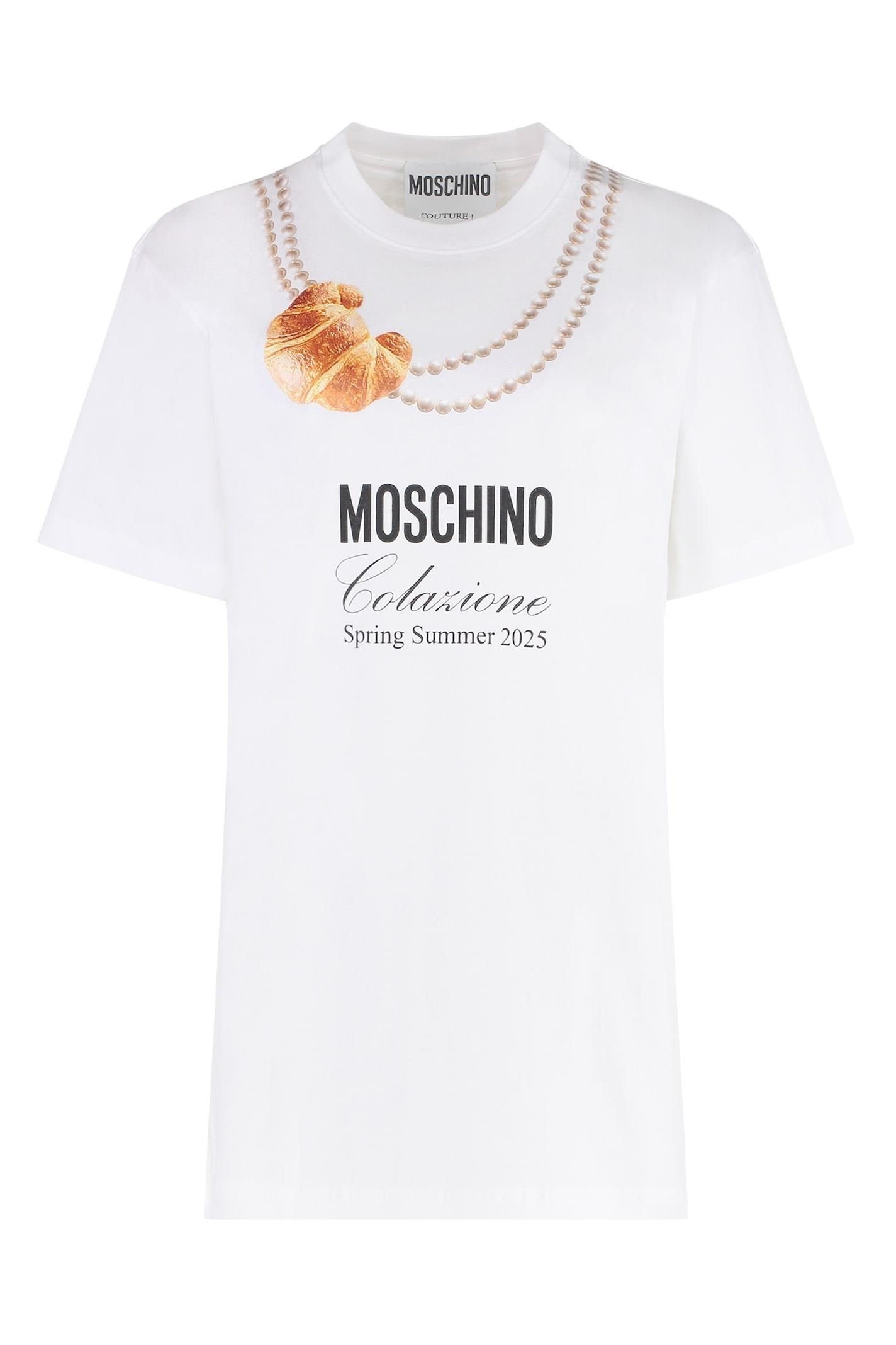 moschino printed cotton t-shirt