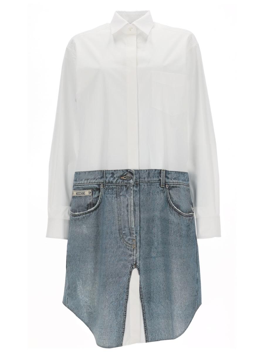 moschino printed midi dress