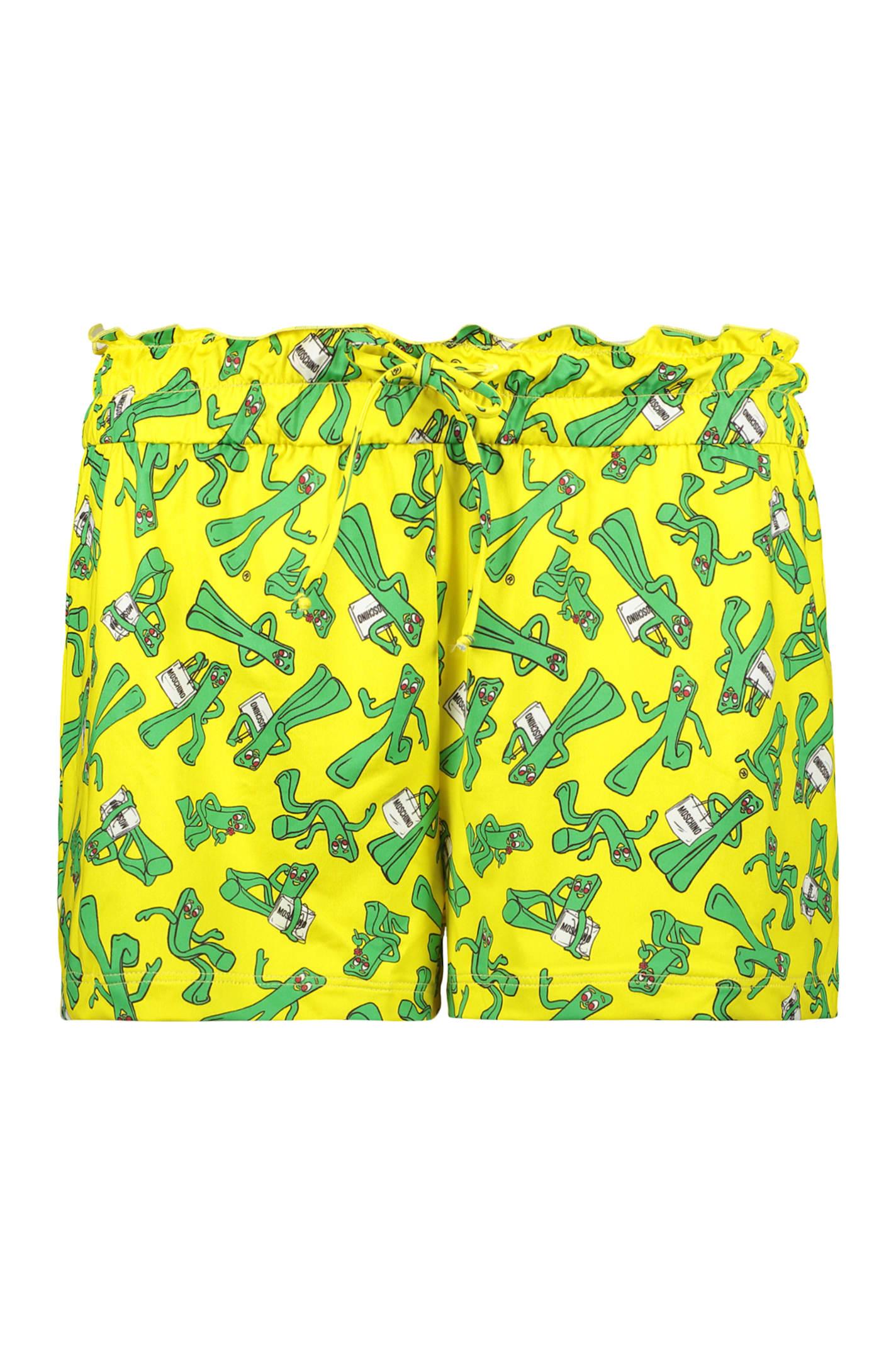 moschino printed silk shorts