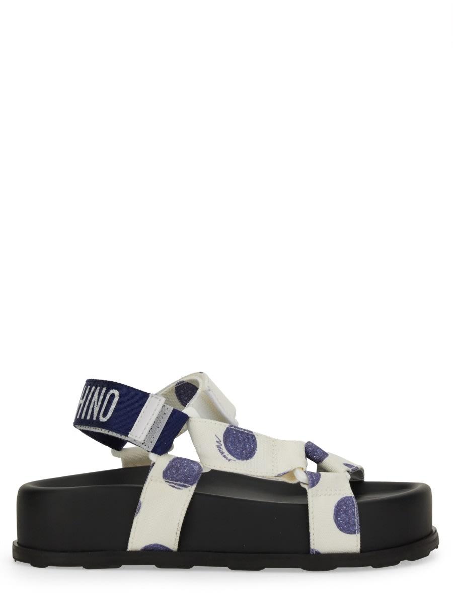 moschino sandal with logo