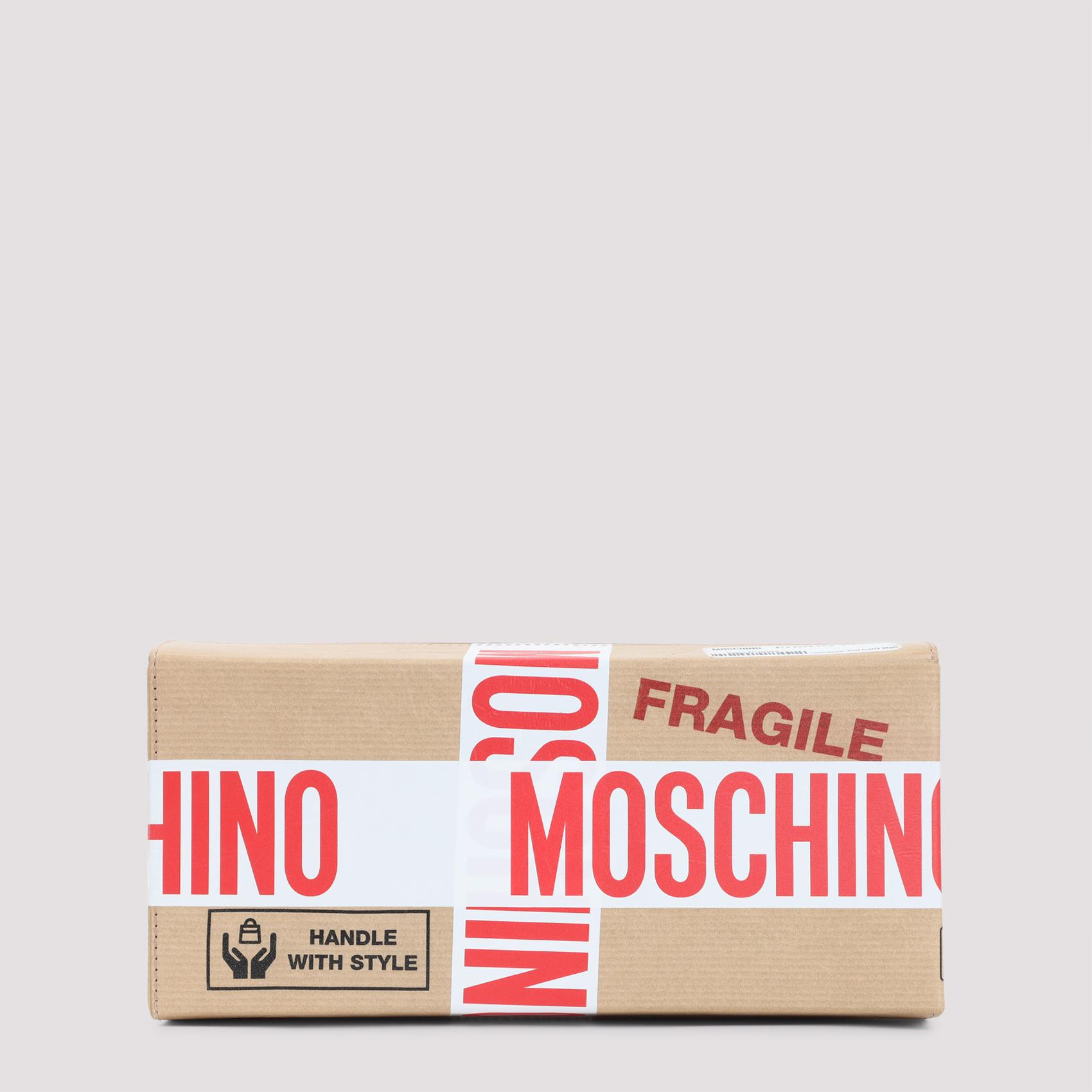 moschino shipping box bag brown - women