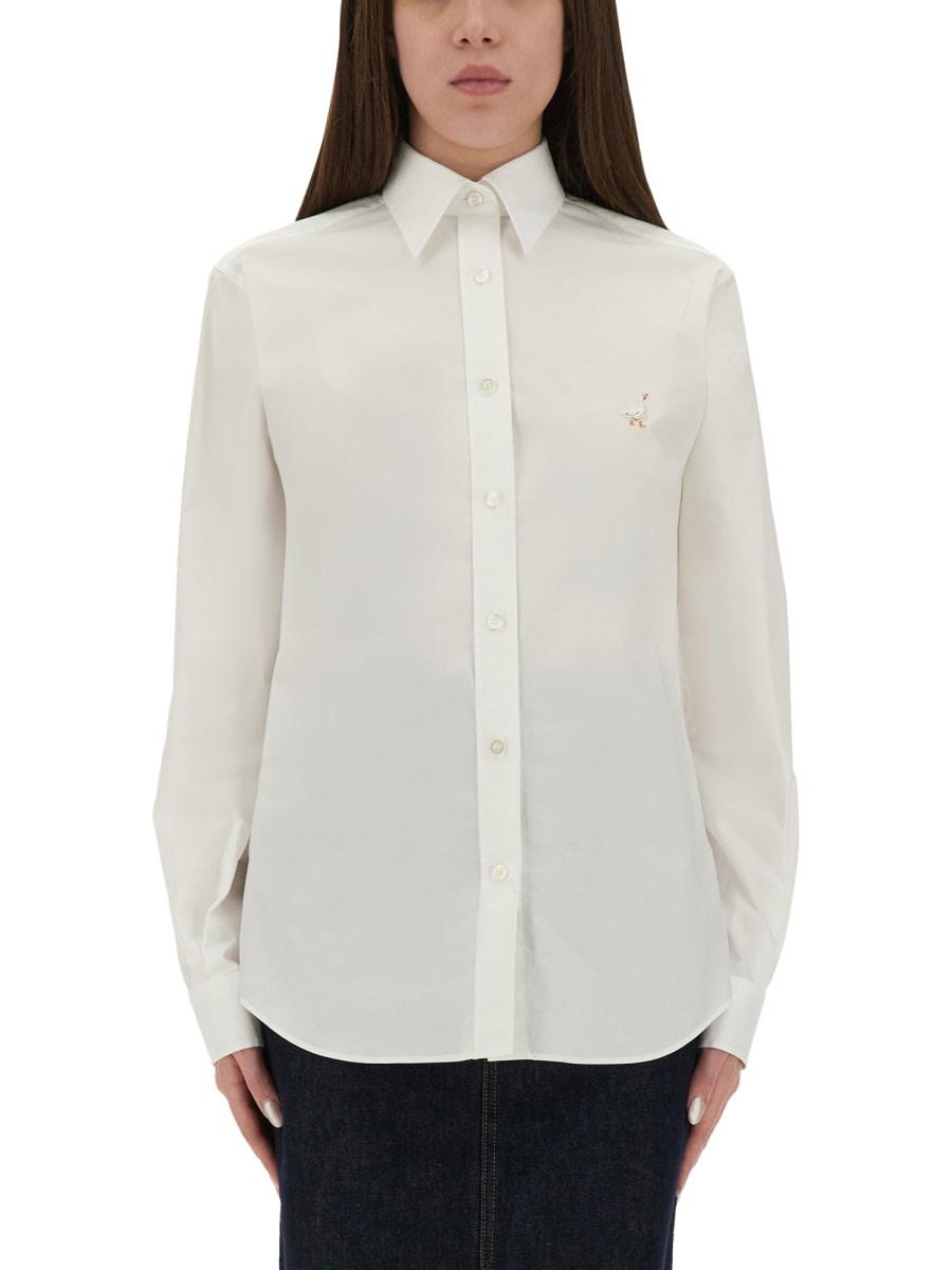 moschino shirt with goose embroidery