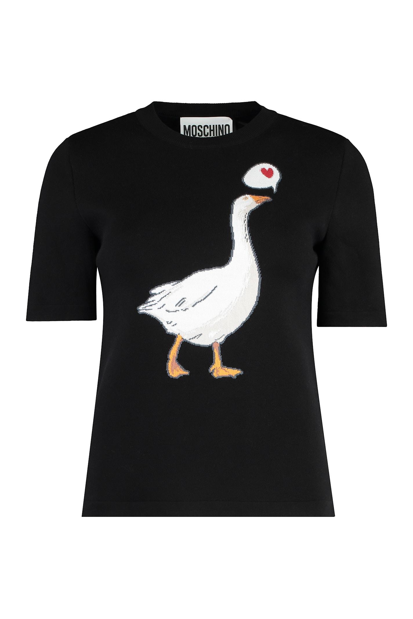 moschino short sleeve sweater