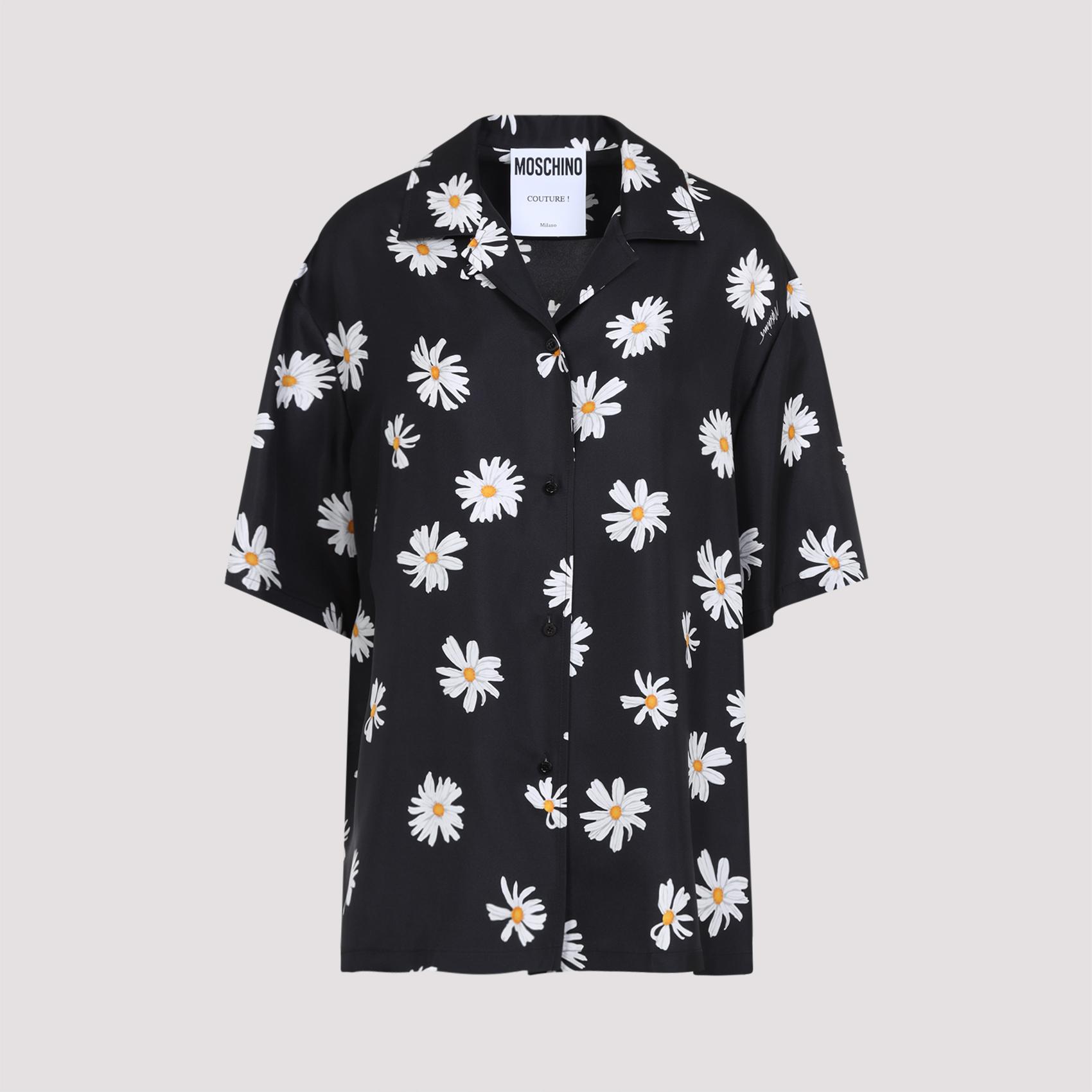moschino silk shirt black - women
