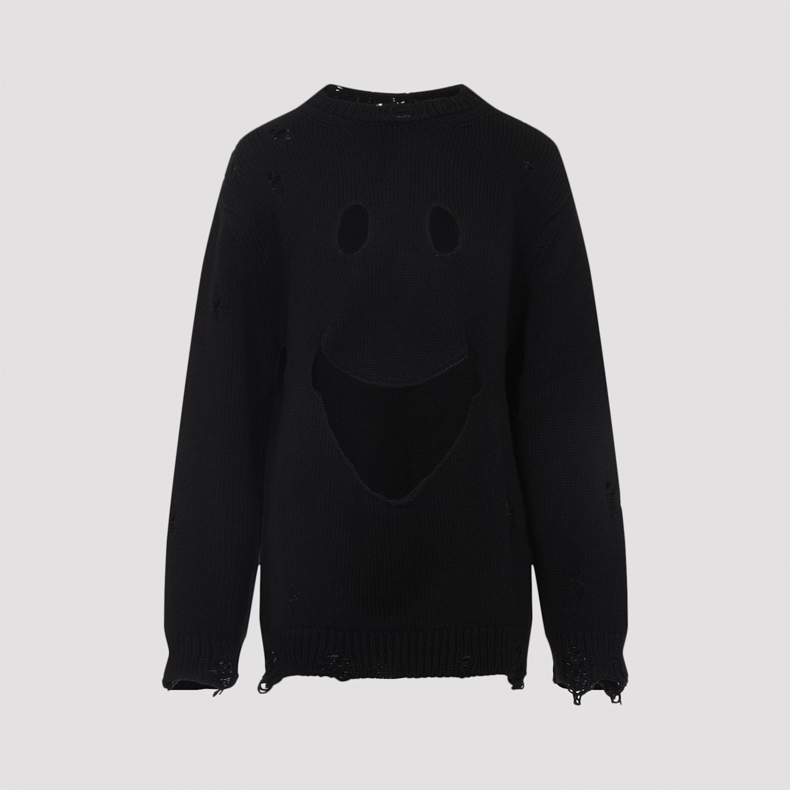 moschino smile cropped sweater
