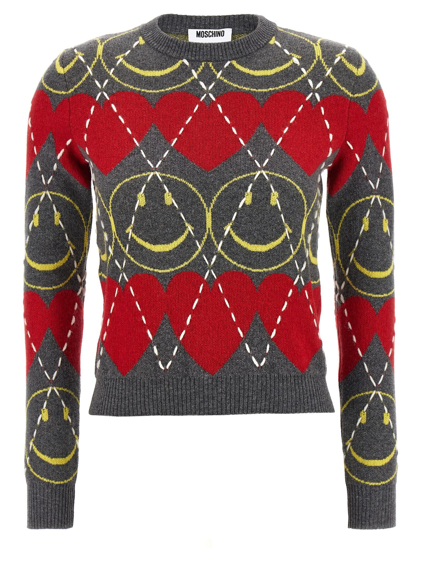moschino smiley sweater
