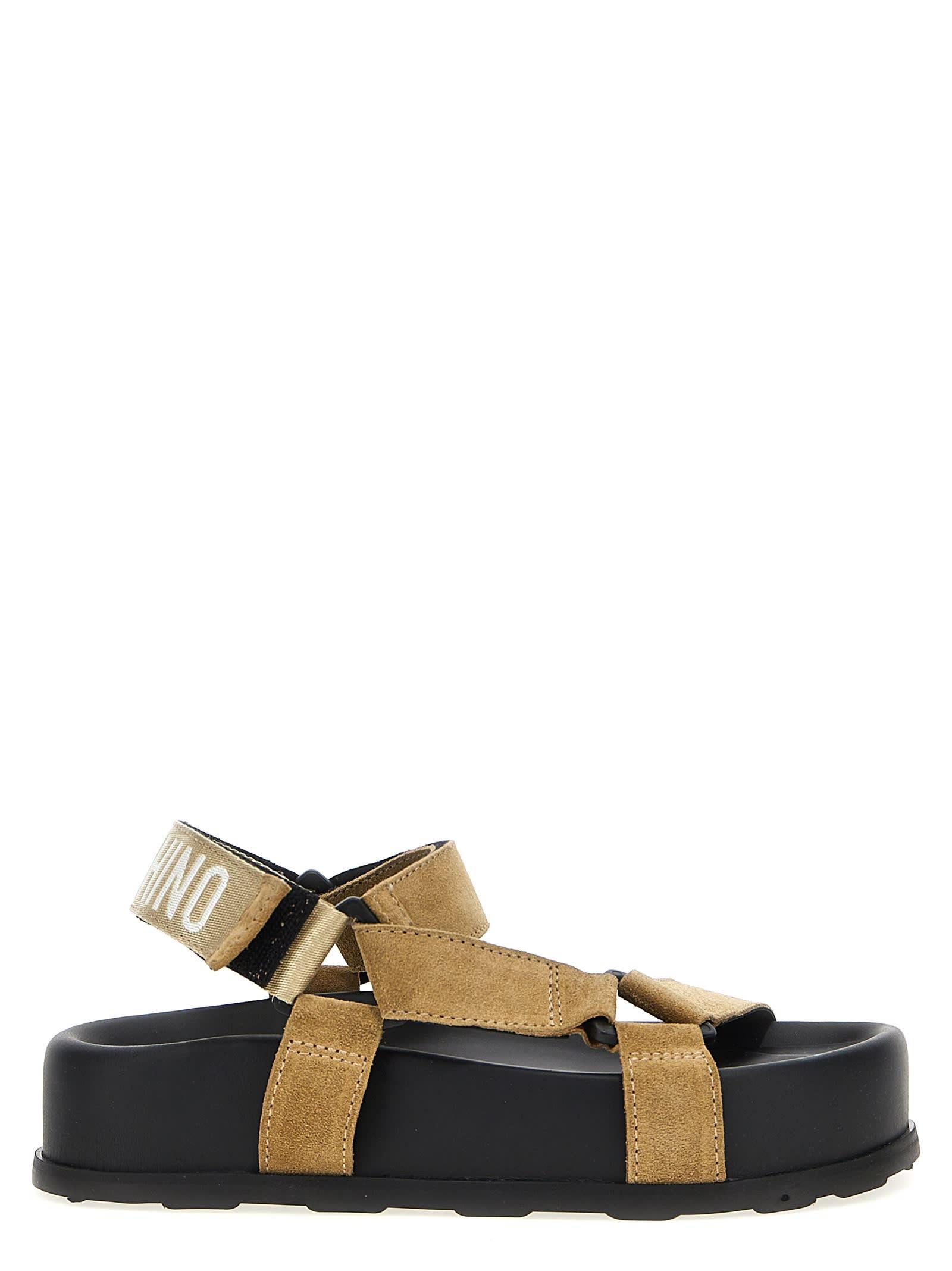 moschino suede sandals