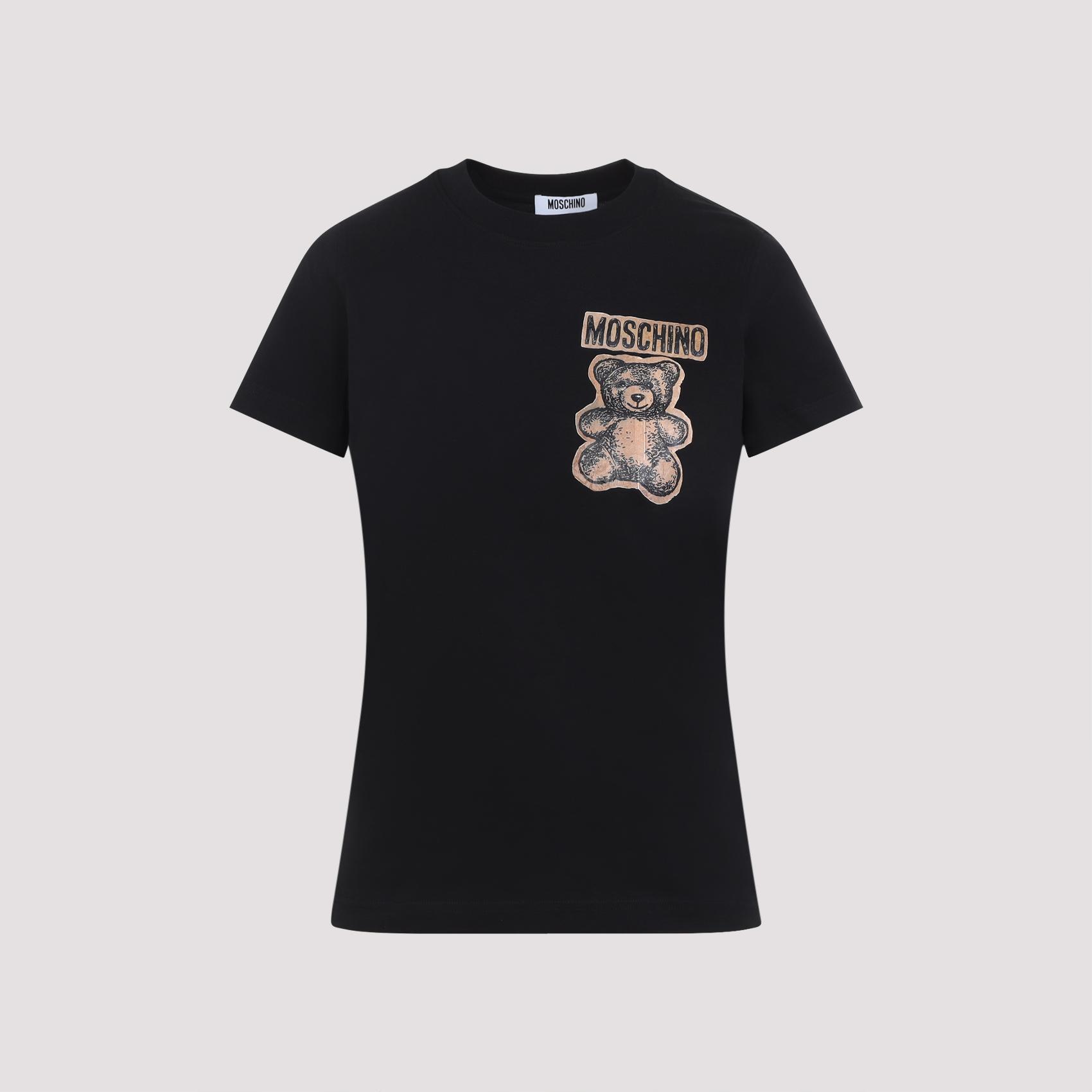 moschino t-shirt black cotton tshirt - women