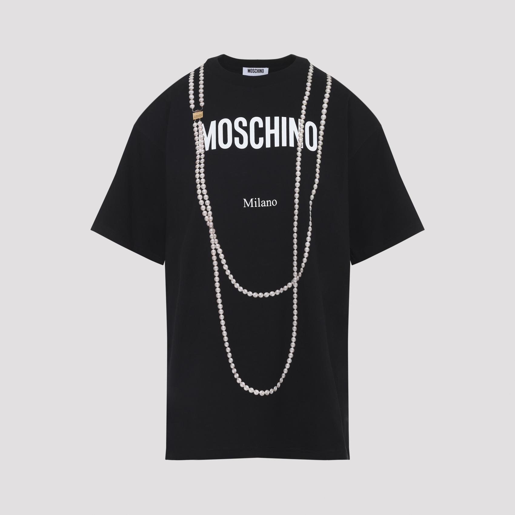 moschino t-shirt black cotton tshirt - women