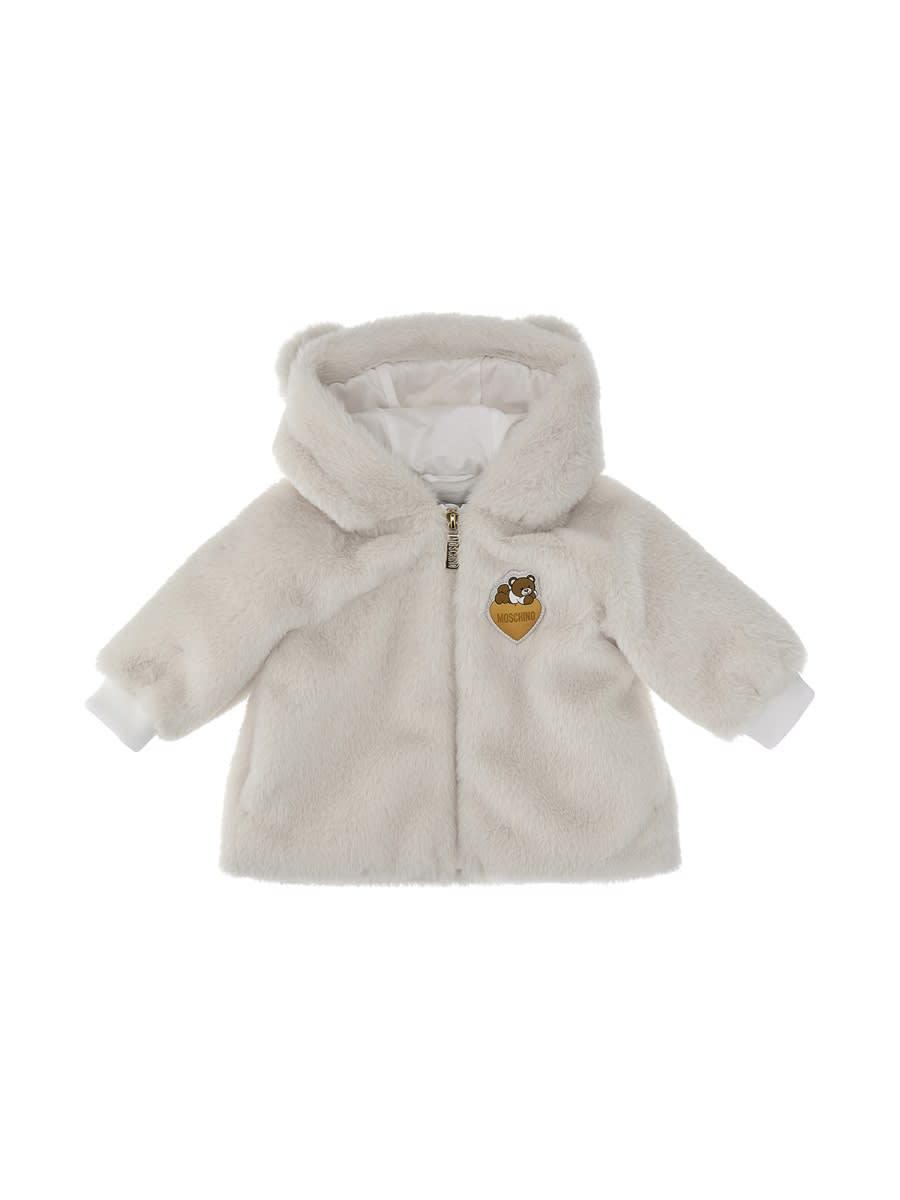 moschino teddy bear hooded jacket