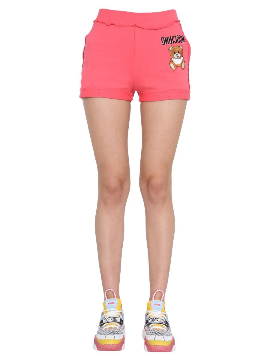 moschino teddy inside out shorts