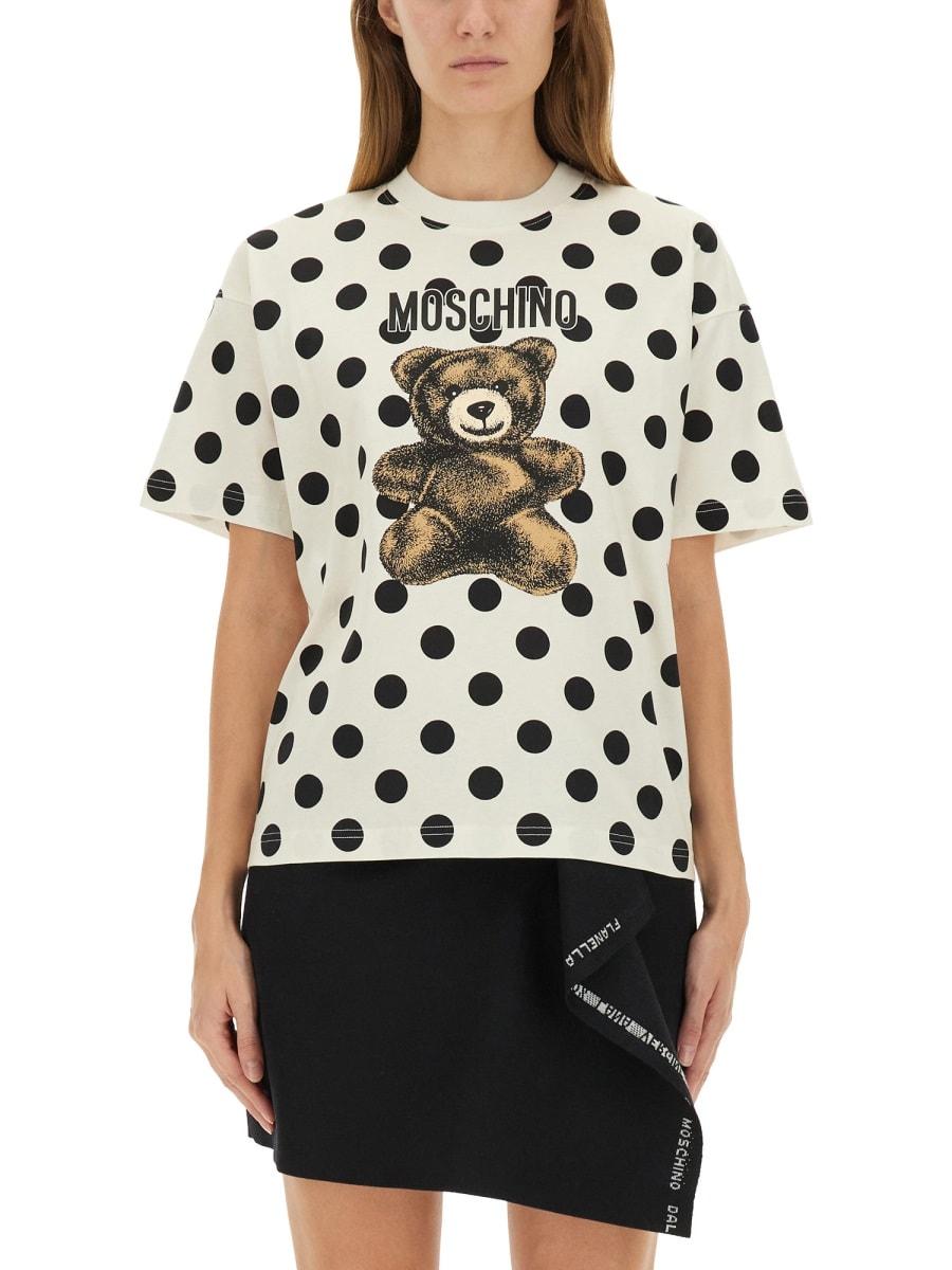 moschino teddy polka dots t-shirt
