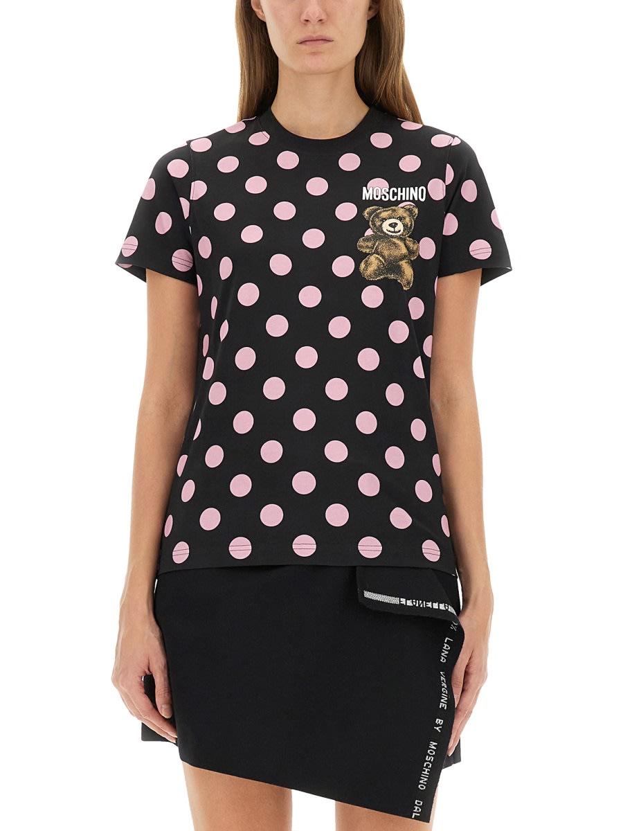 moschino teddy polka dots t-shirt