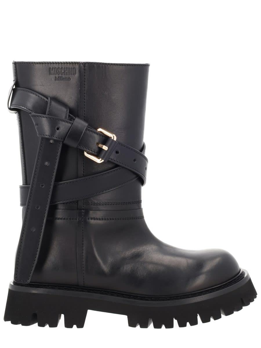 moschino tie-me boot