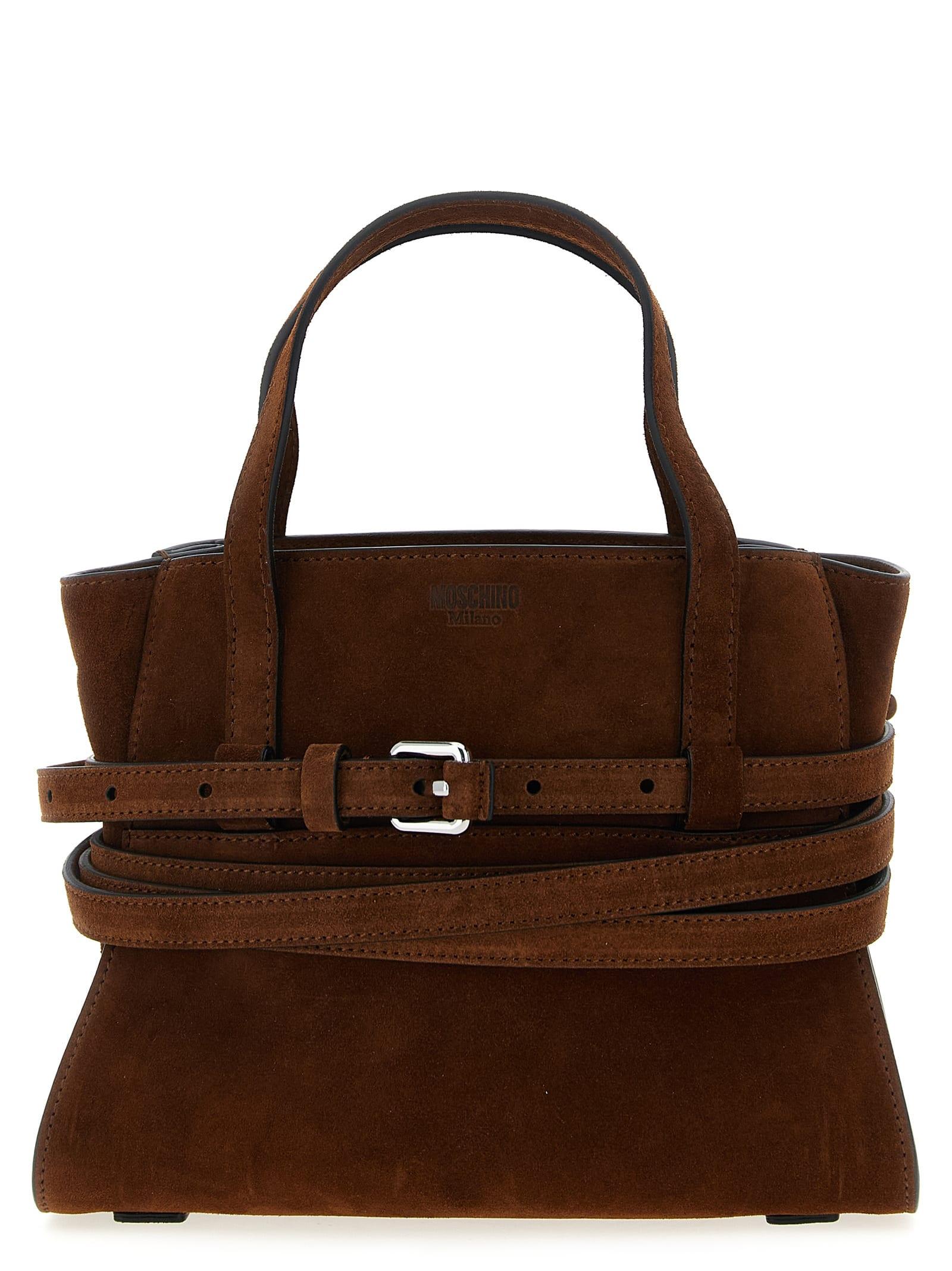 moschino tie me small handbag