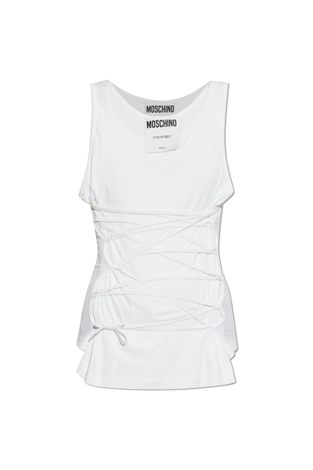 moschino top with drawstrings