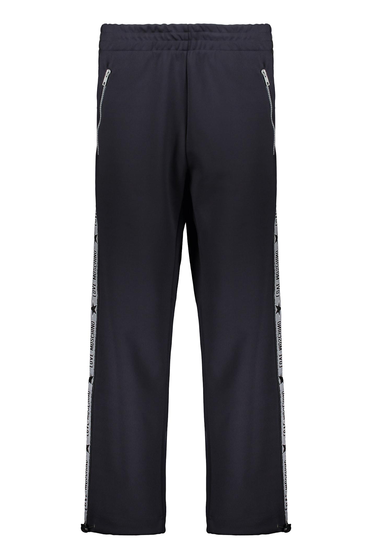 moschino track-pants with side logo stripes