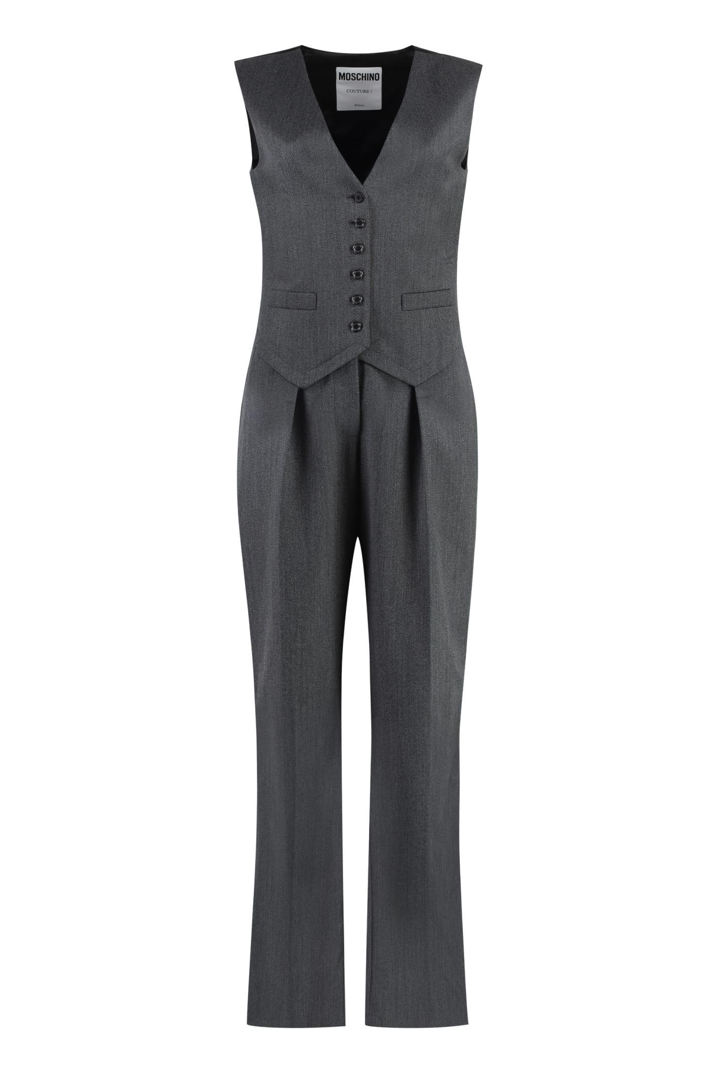 moschino virgin wool jumpsuit