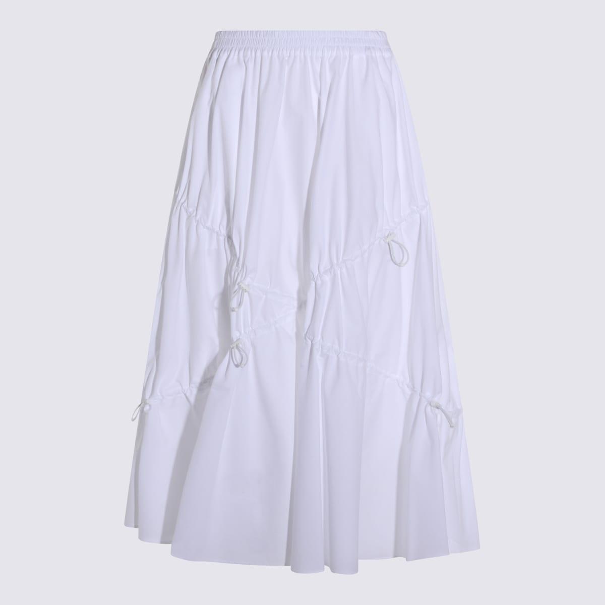 moschino white cotton skirt