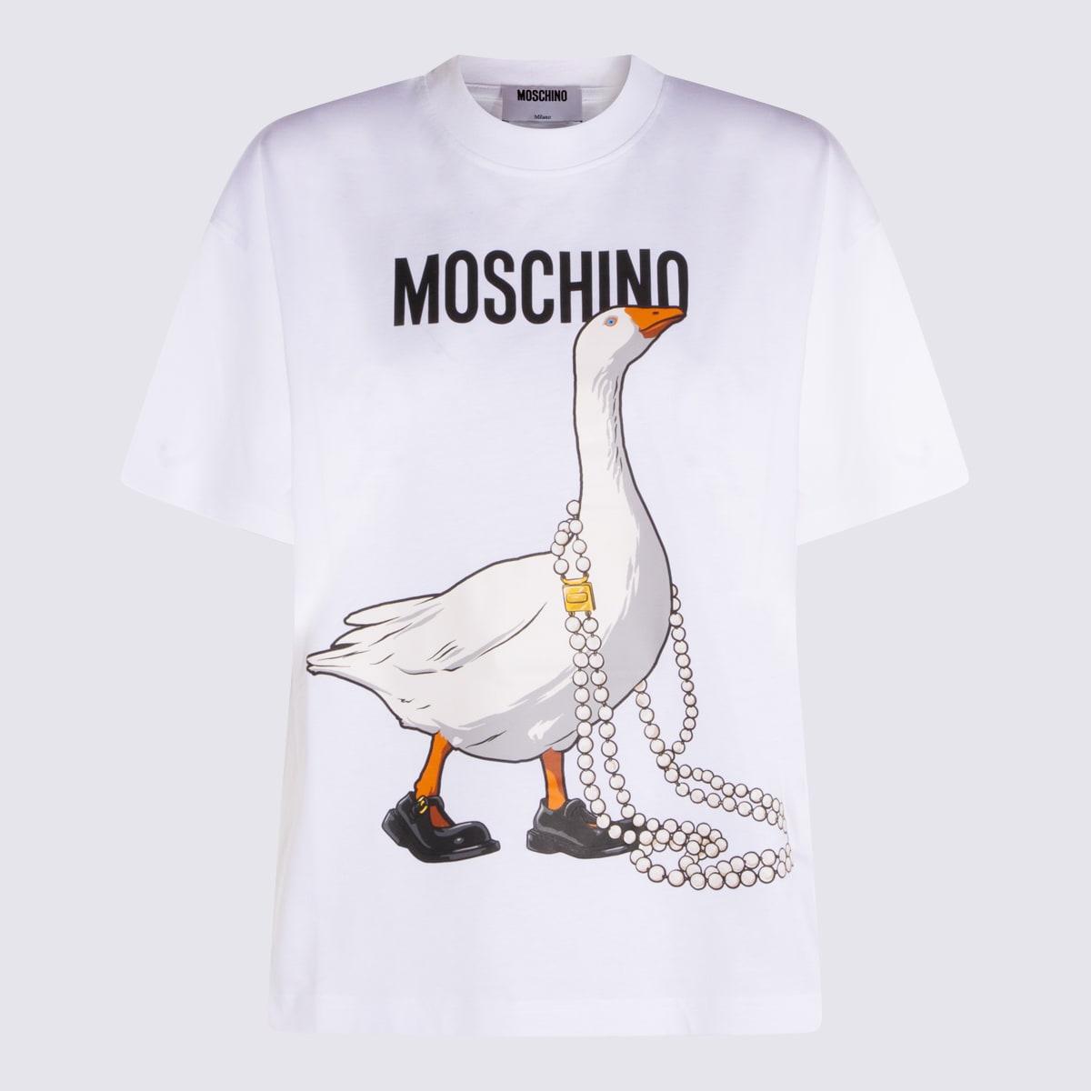 moschino white cotton t-shirt