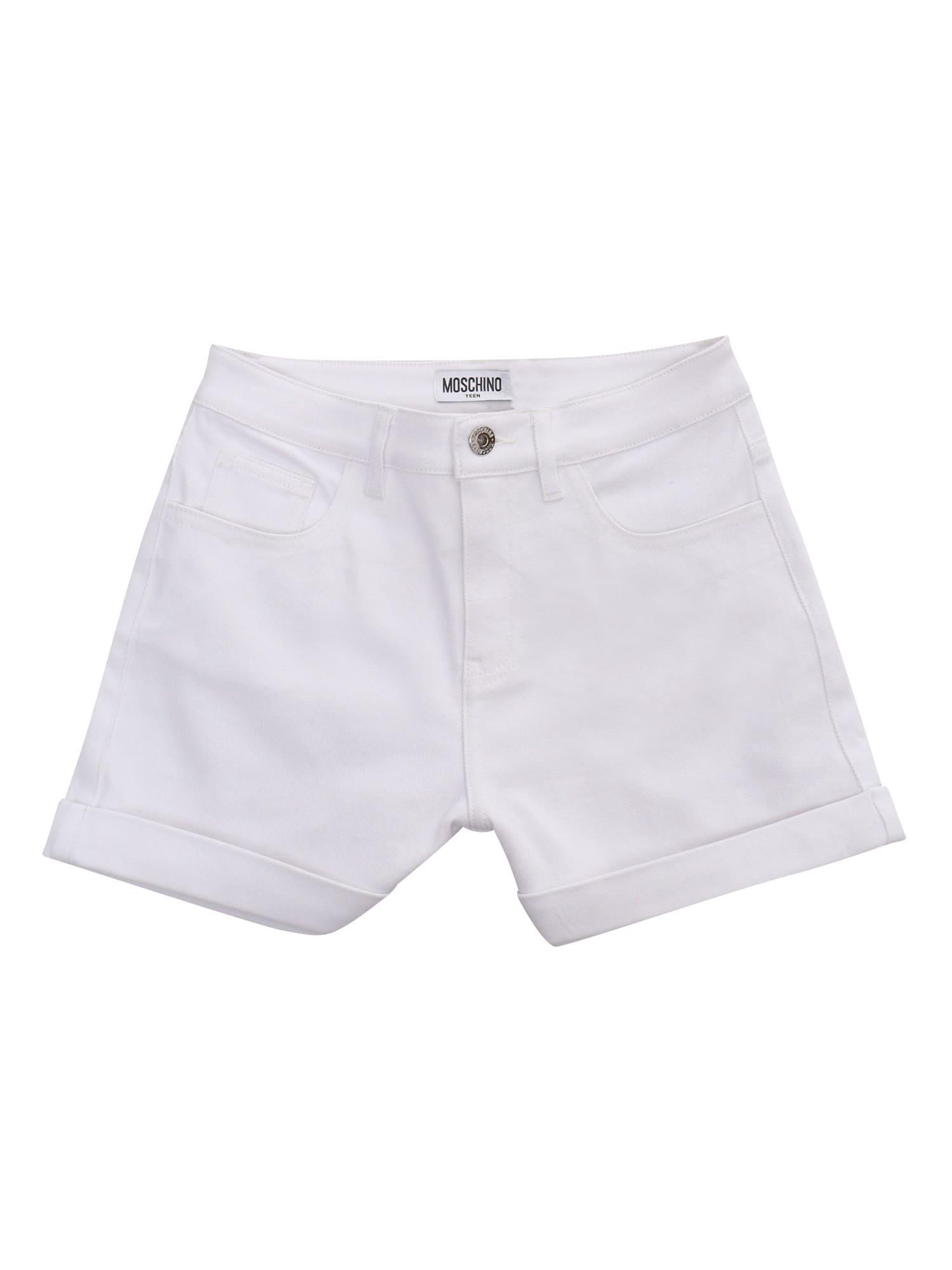 moschino white shorts