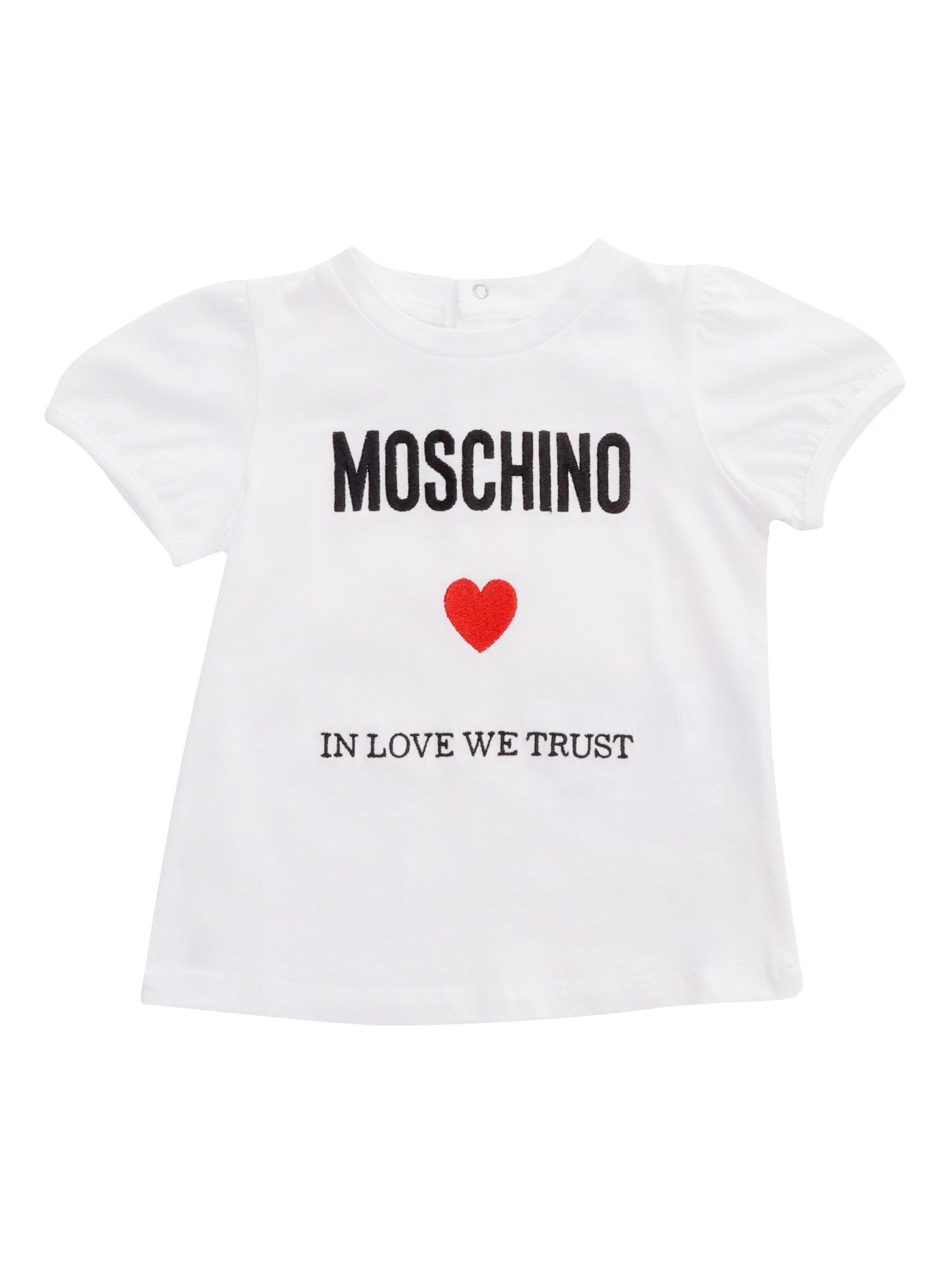 moschino white t-shirt with logo