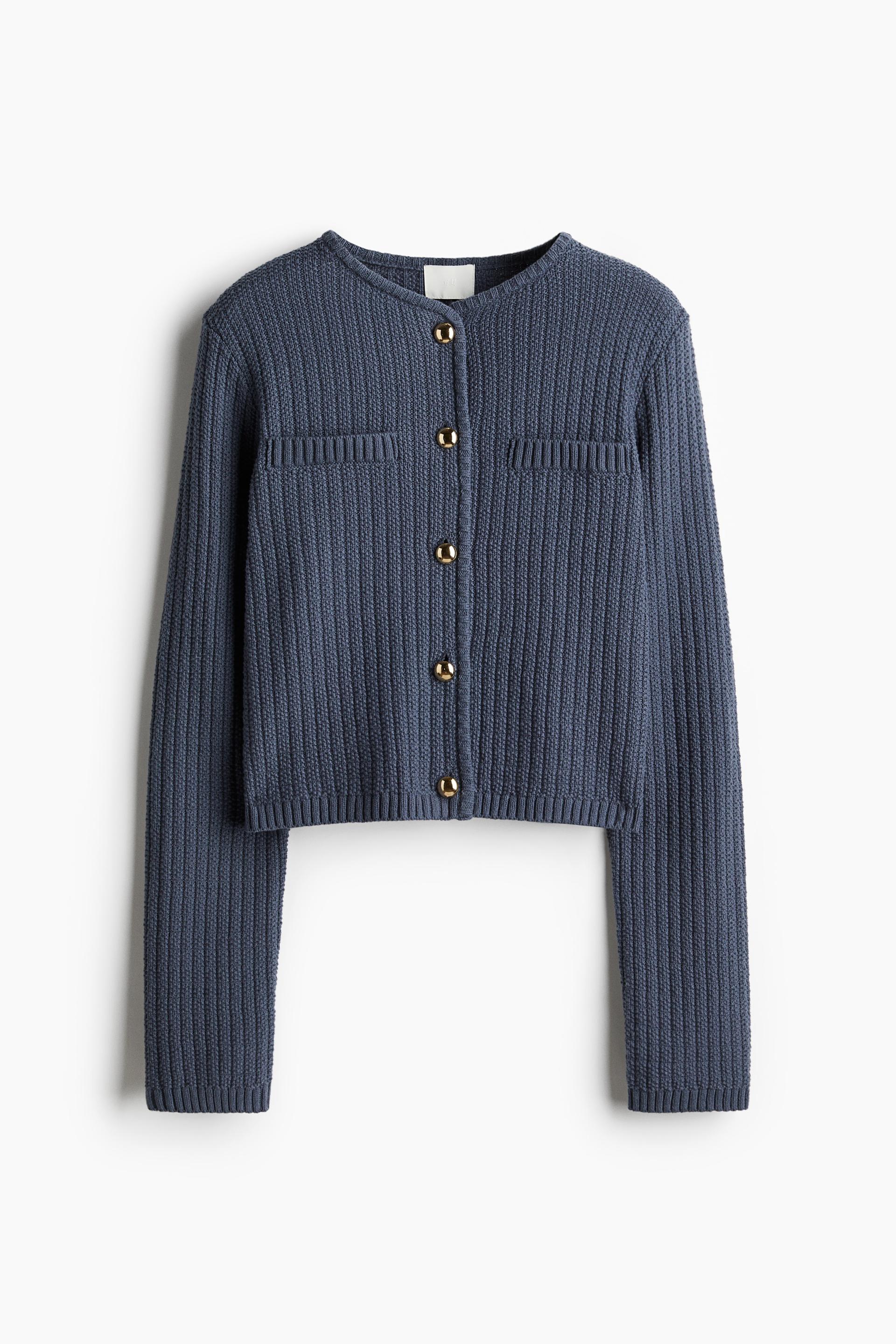 moss-knit cardigan