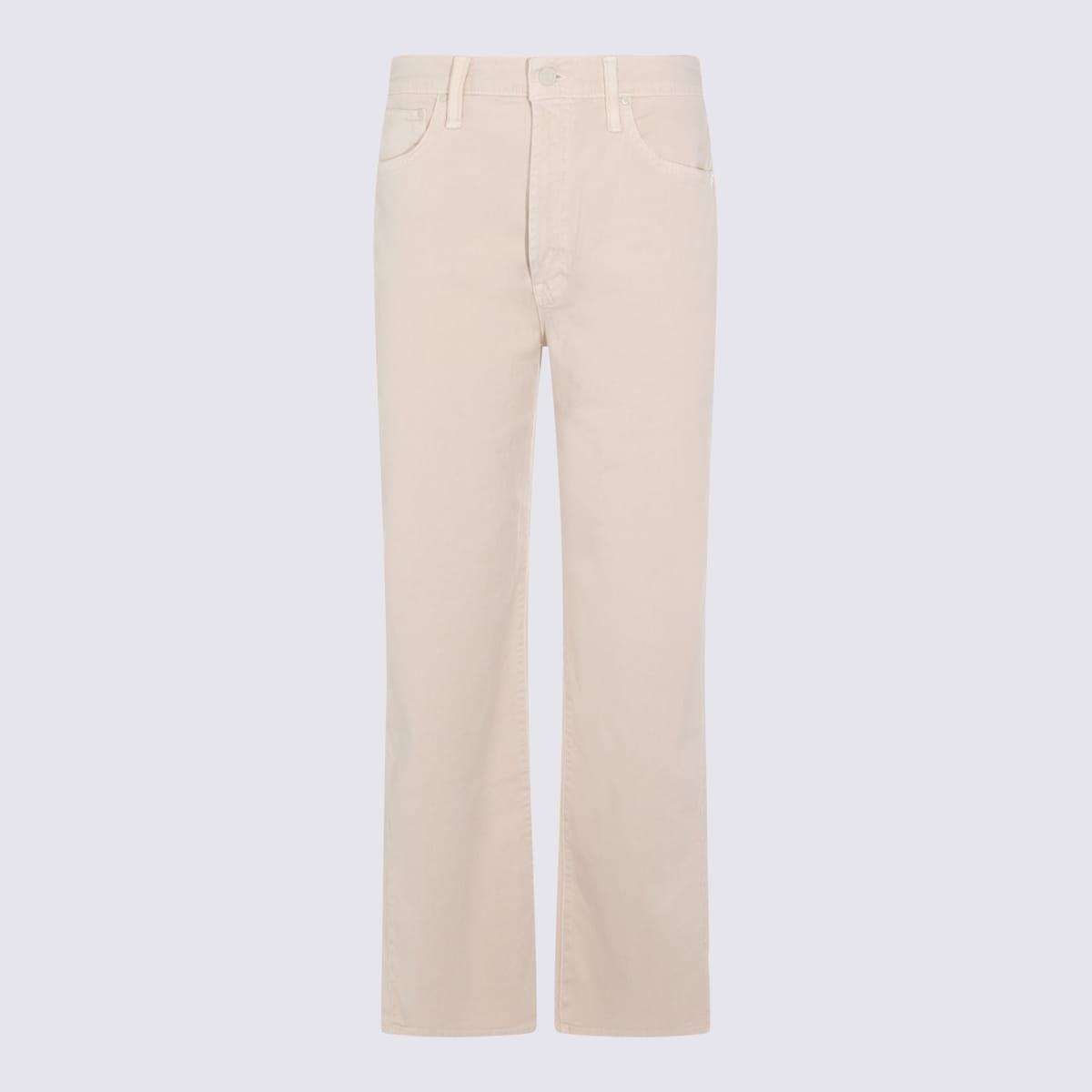 mother beige cotton jeans